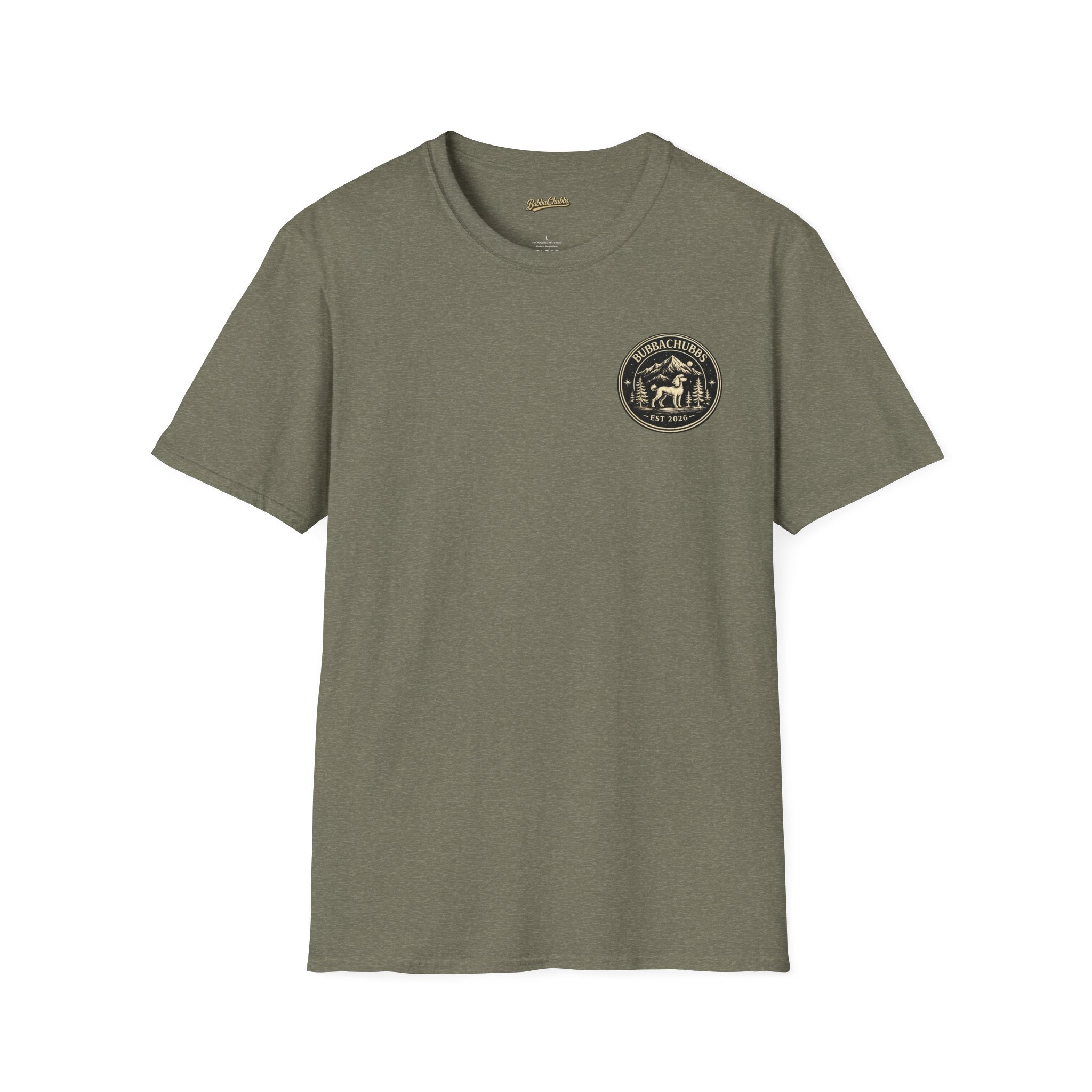 BubbaChubbs Himself Chest Full Small Logo Short-Sleeve Tee - BubbaChubbs Brand