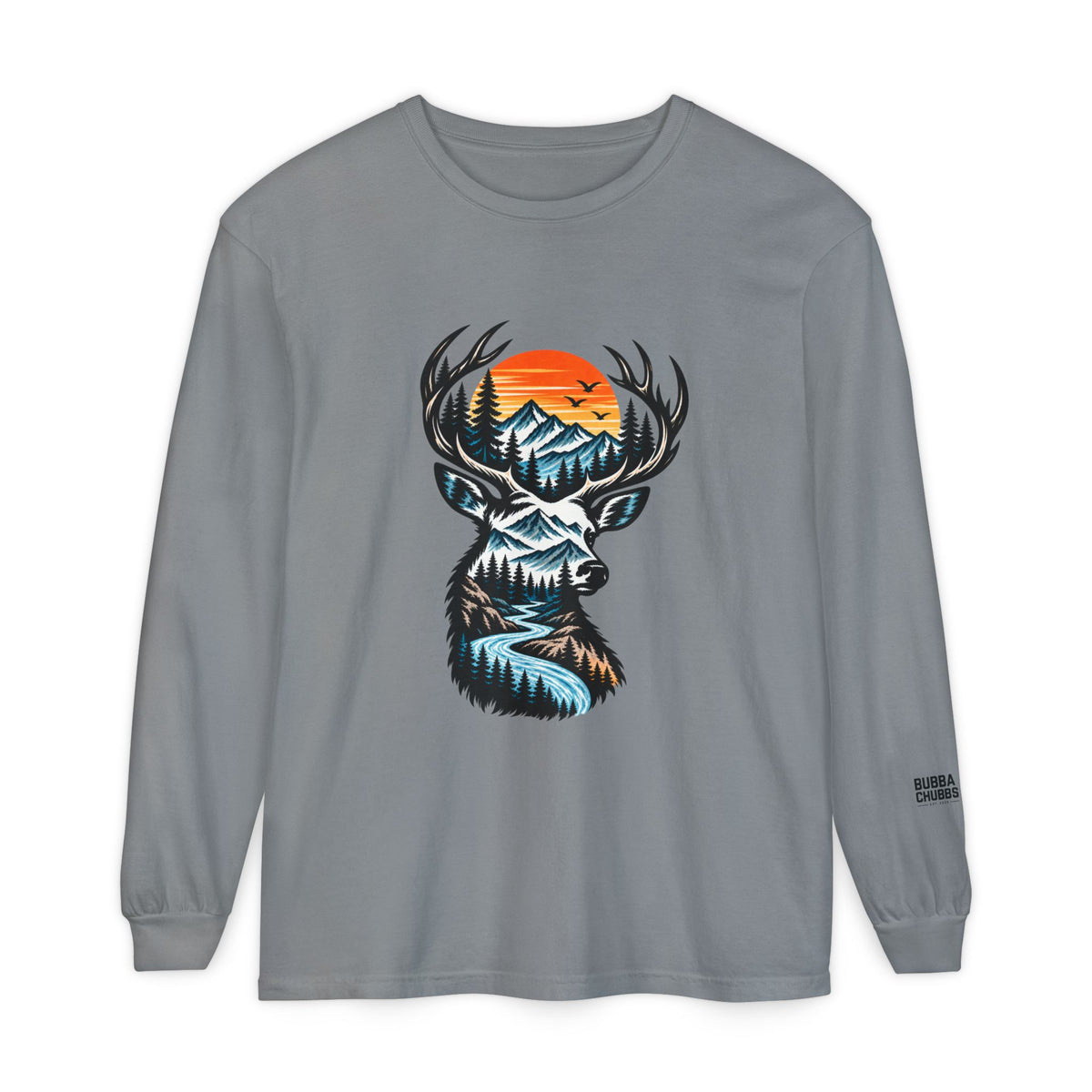 Deer Mountain Sunset Long Sleeve Tee