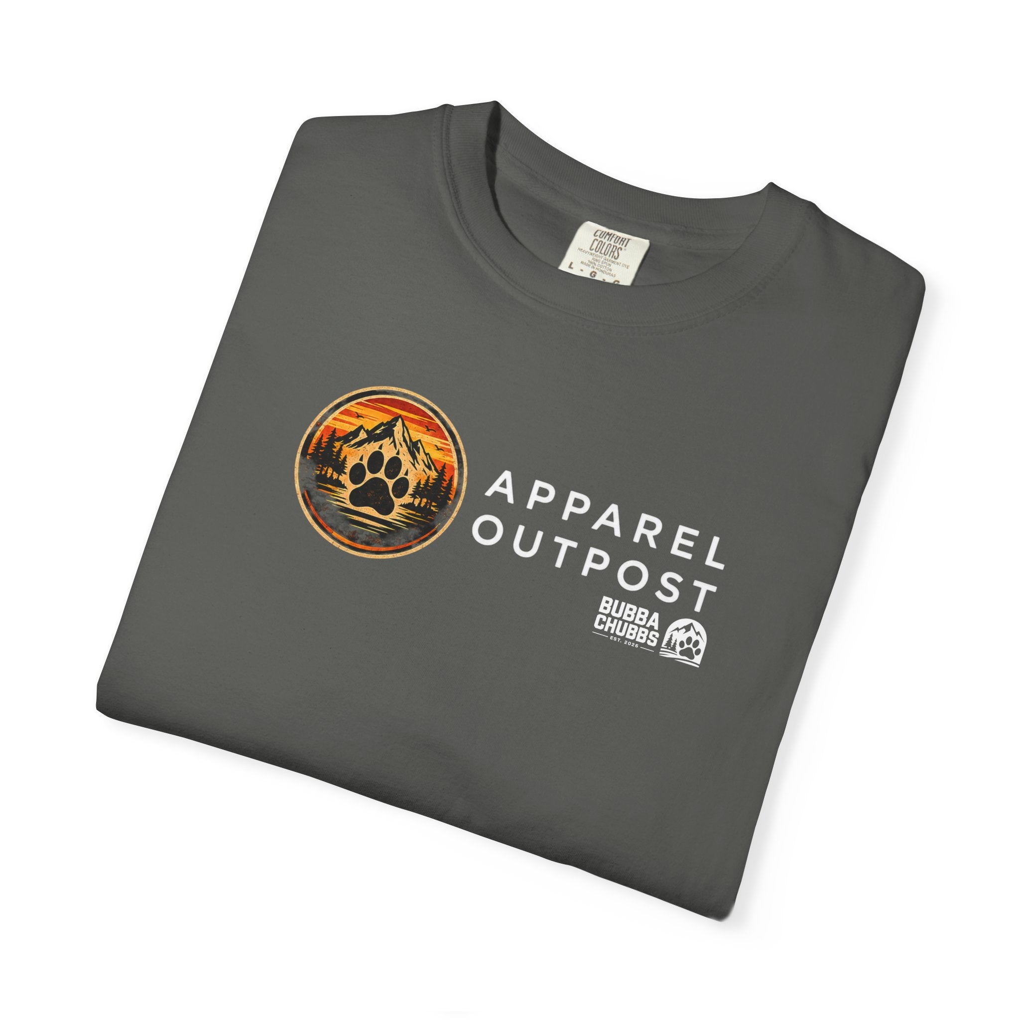 Apparel Outpost Sunset Logo T-Shirt Printify
