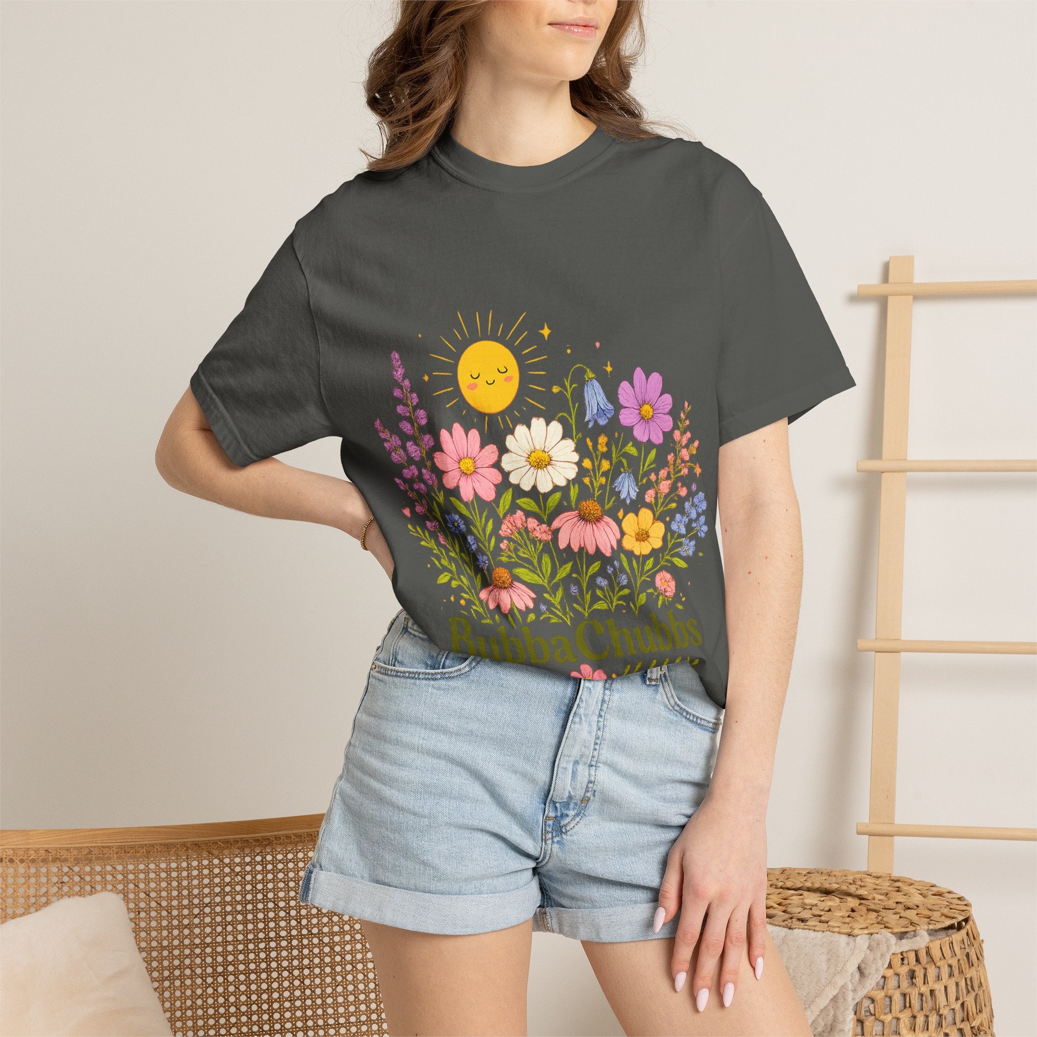 BubbaChubbs Sun Floral Style Tee Printify