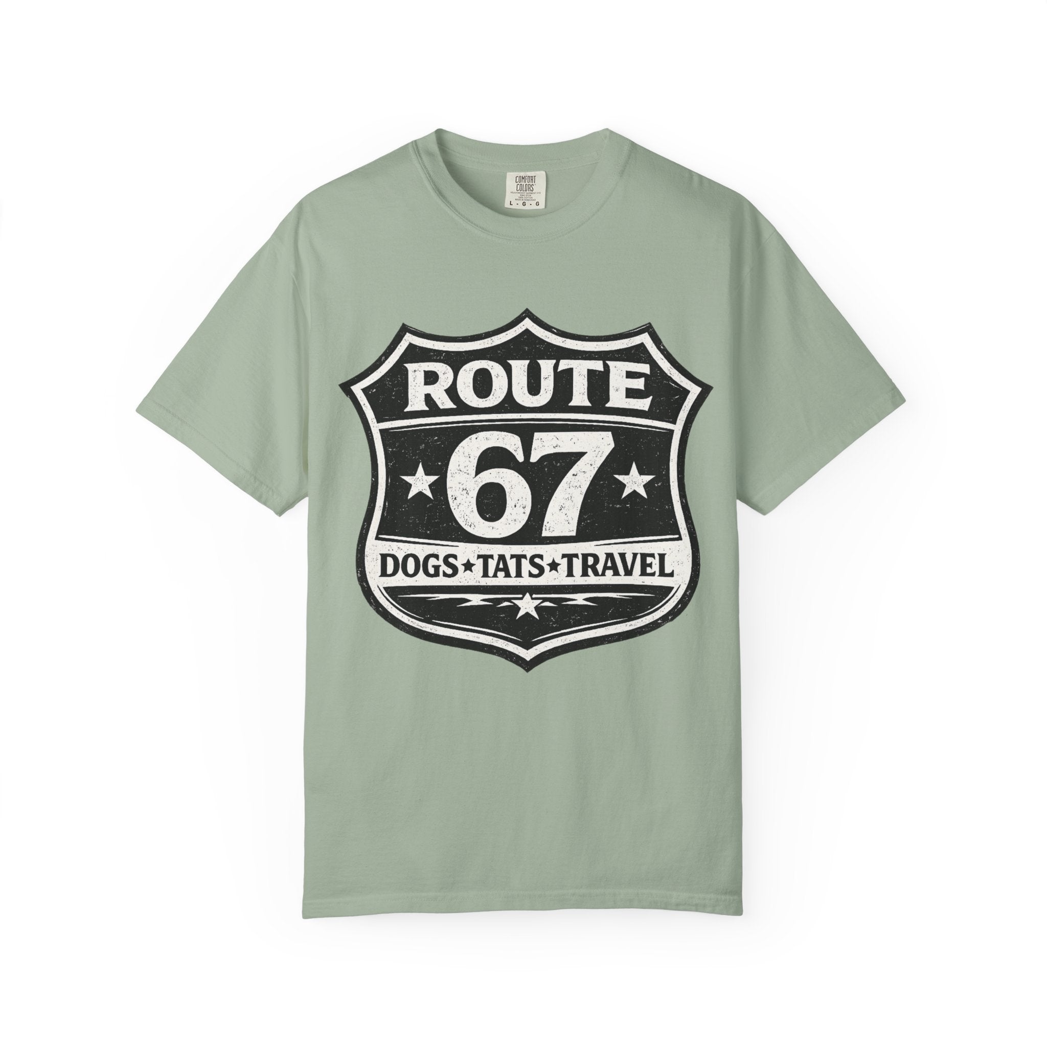 BubbaChubbs Dogs Tats Travel 67 LoL Simple Tee - BubbaChubbs Brand