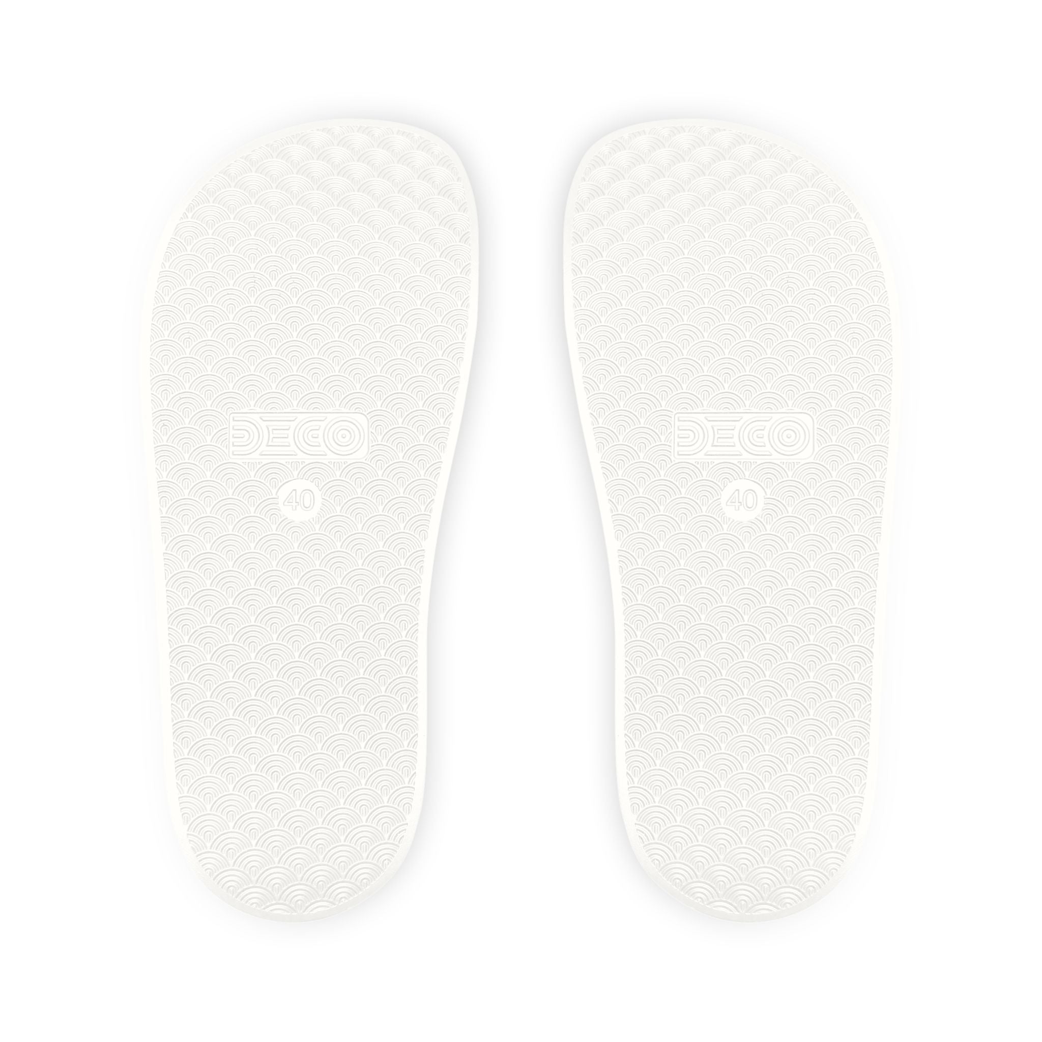 Men's Removable-Strap Slide Sandals — White "Bubba Glubbs" Logo Pool Slides Printify