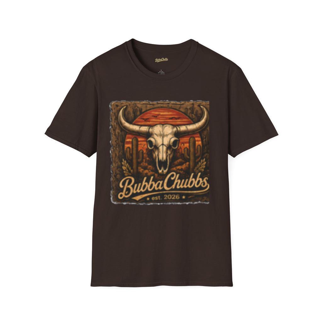 BubbaChubbs Desert Skull Logo T-Shirt New Printify