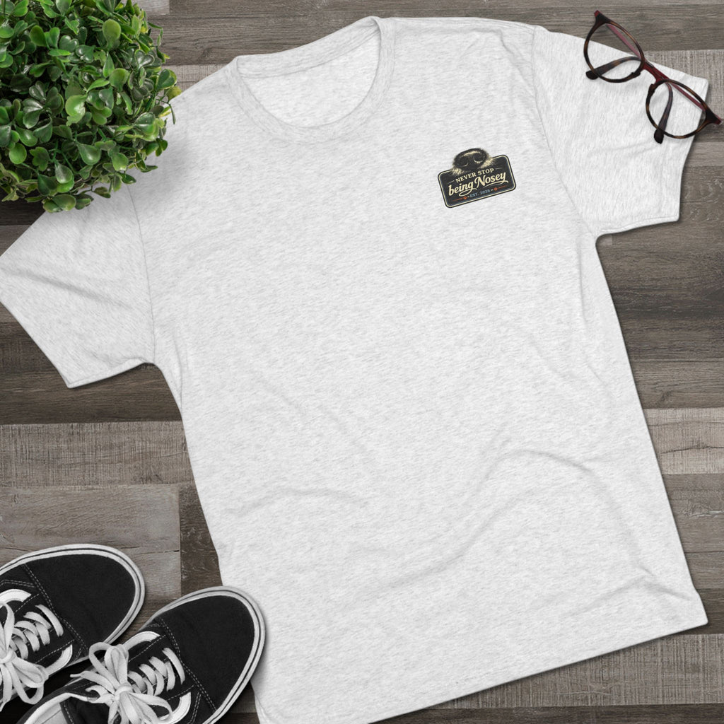 BubbaChubbs Never Being Nosey Minimalist Logo Tee — Adventure Outdoor Crew Shirt - BubbaChubbs Brand