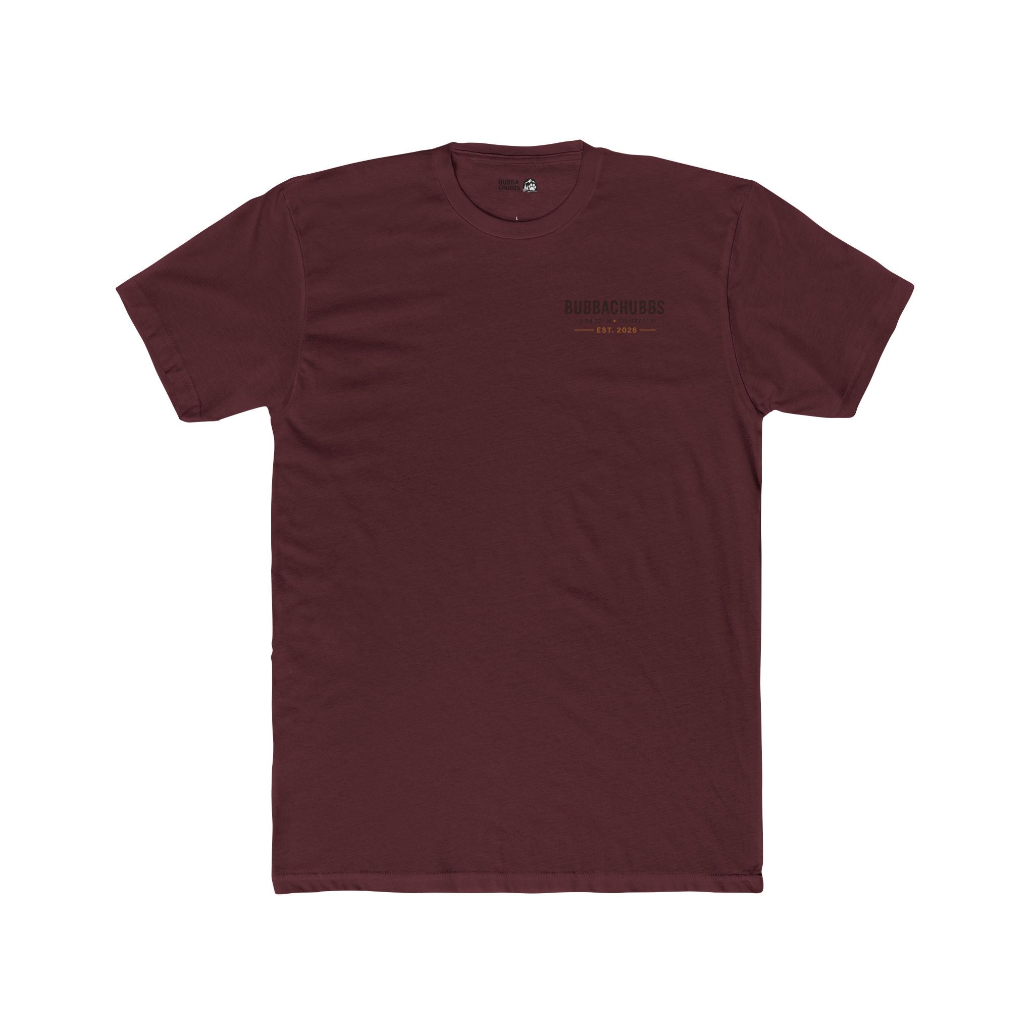 BubbaChubbs Minimal Logo Tee — Classic White Cotton Crew - BubbaChubbs Brand