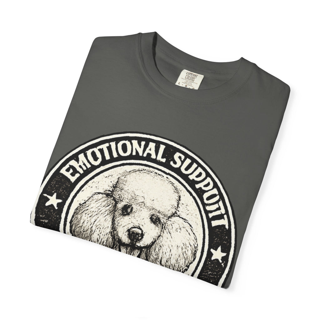 BubbaChubbs Vintage Poodle Emotional Support Style Tee Printify
