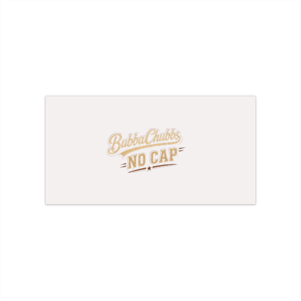 No Cap Retro Bumper Sticker | BubbaChubbs Vintage Script Decal for Cars & Vans