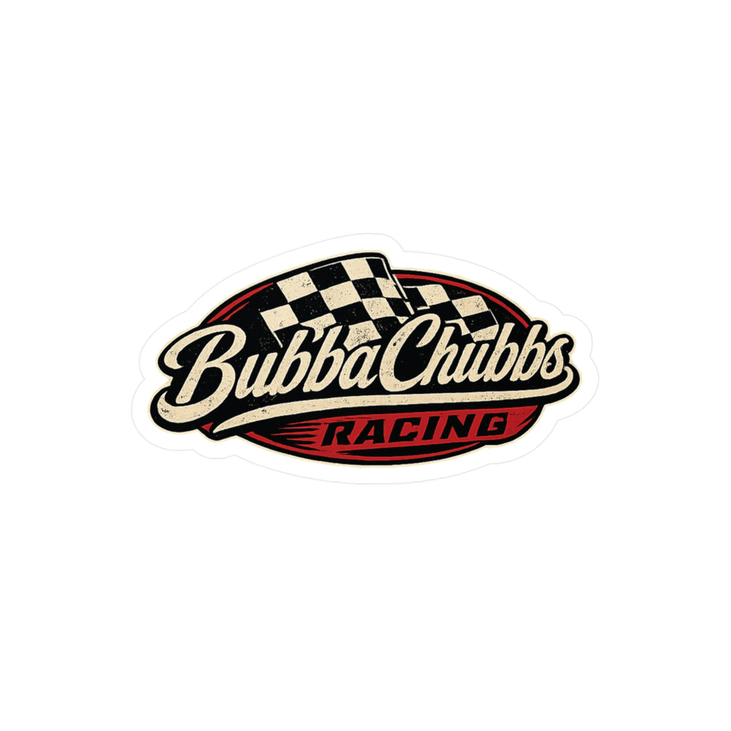 Racing Logo Vinyl Sticker  - BubbaChubbs Racing Kiss-Cut Decal Printify
