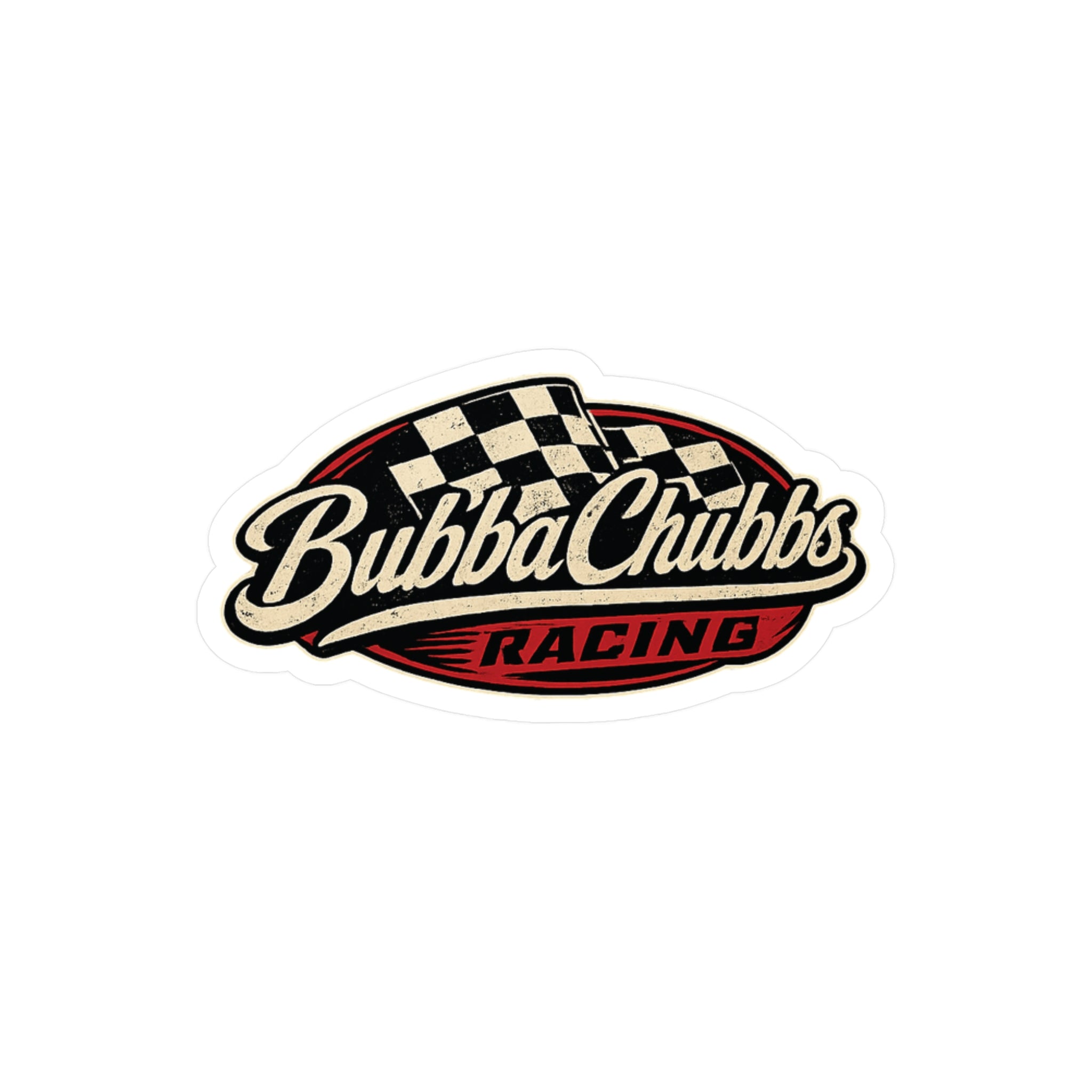 Racing Logo Vinyl Sticker  - BubbaChubbs Racing Kiss-Cut Decal Printify