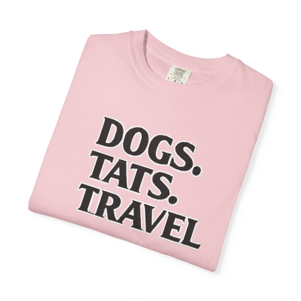BubbaChubbs Dogs Tats Travel Word Simple Tee Printify