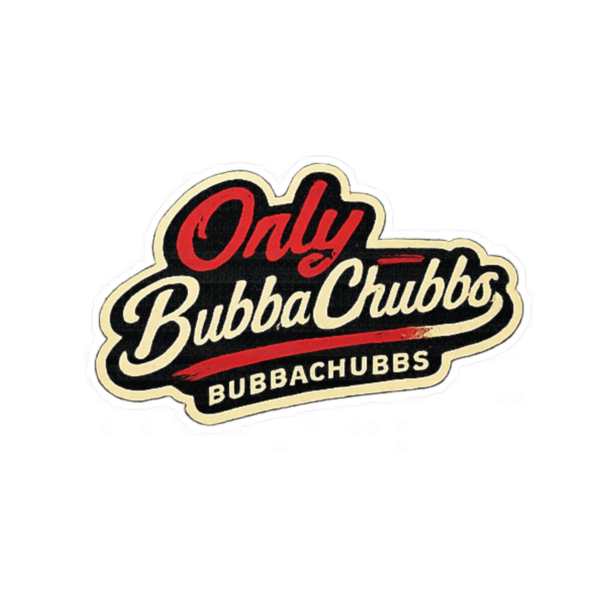 BubbaChubbs Logo Vinyl Sticker  - Only -Cut Decal Printify