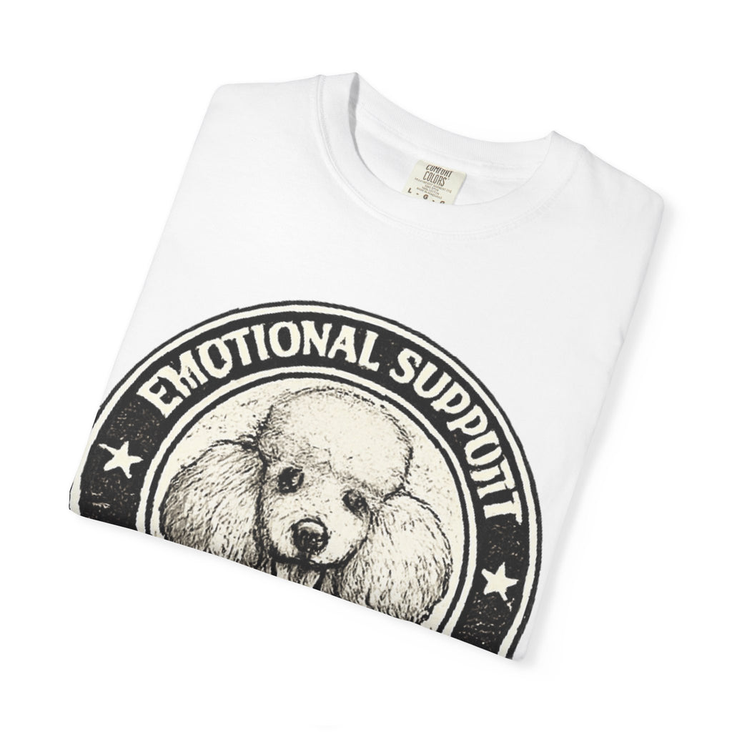 BubbaChubbs Vintage Poodle Emotional Support Style Tee Printify