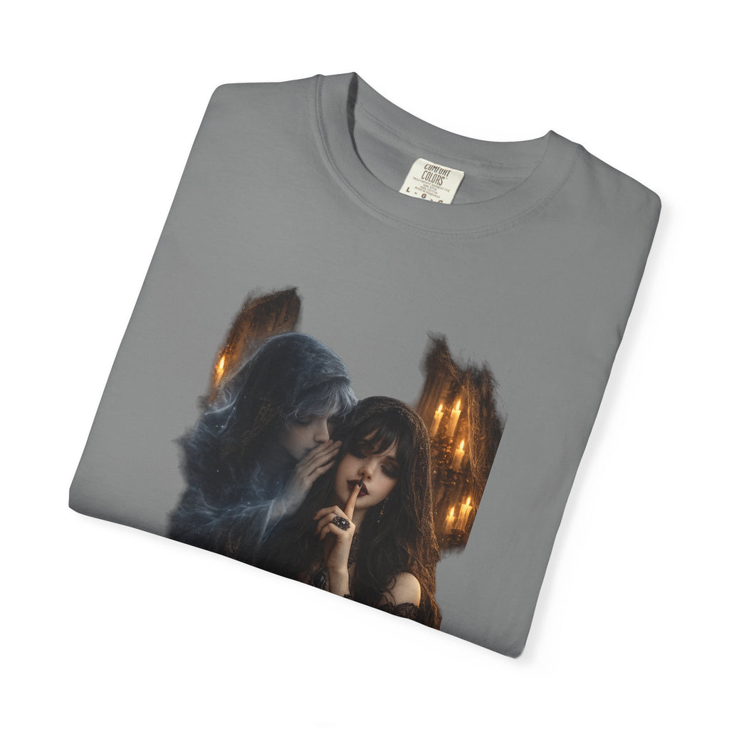 BubbaChubbs Goth Vibe Whispering Style Tee Printify