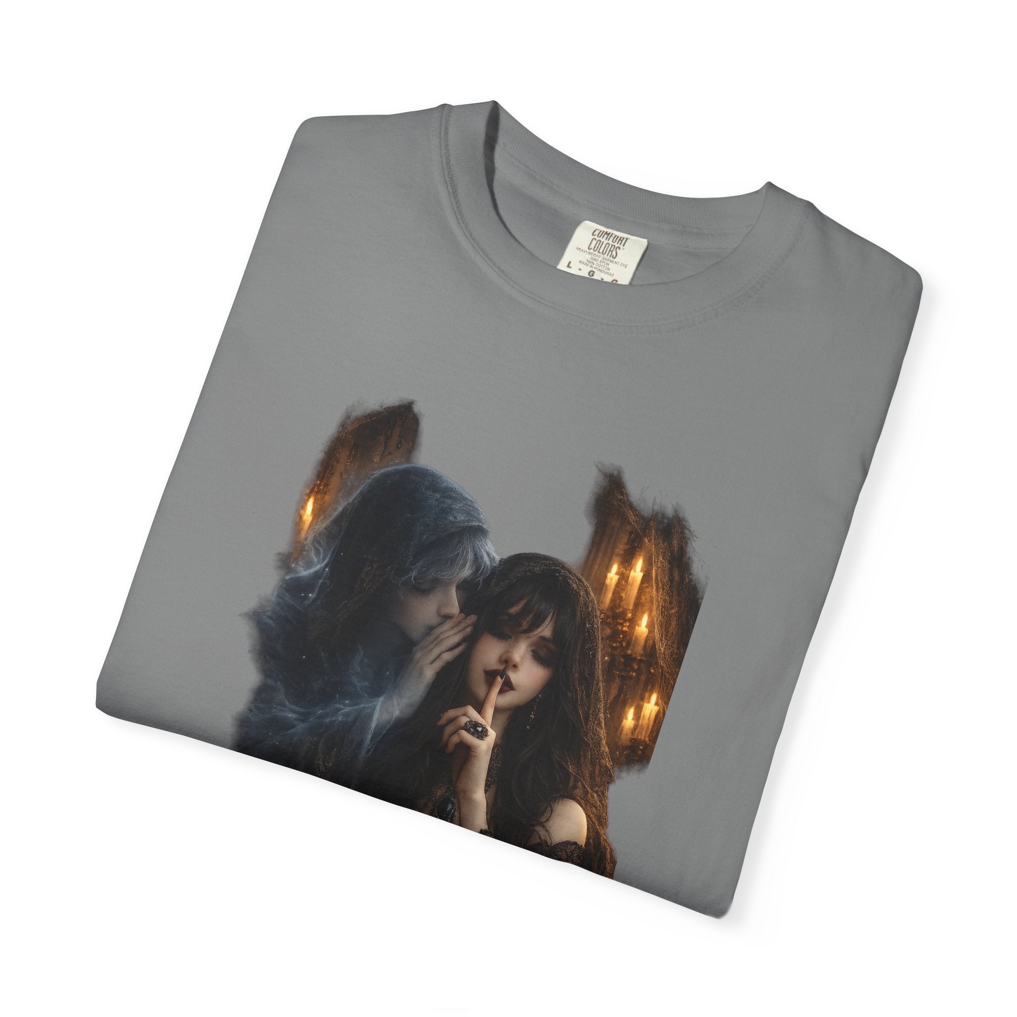 BubbaChubbs Goth Vibe Whispering Style Tee Printify
