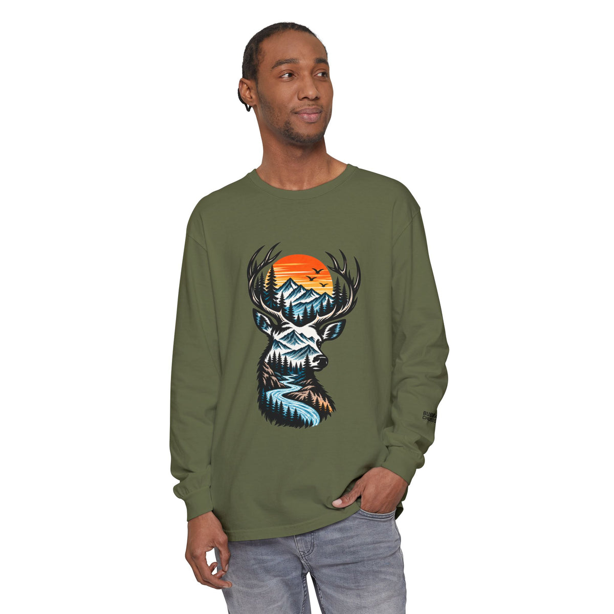 Deer Mountain Sunset Long Sleeve Tee