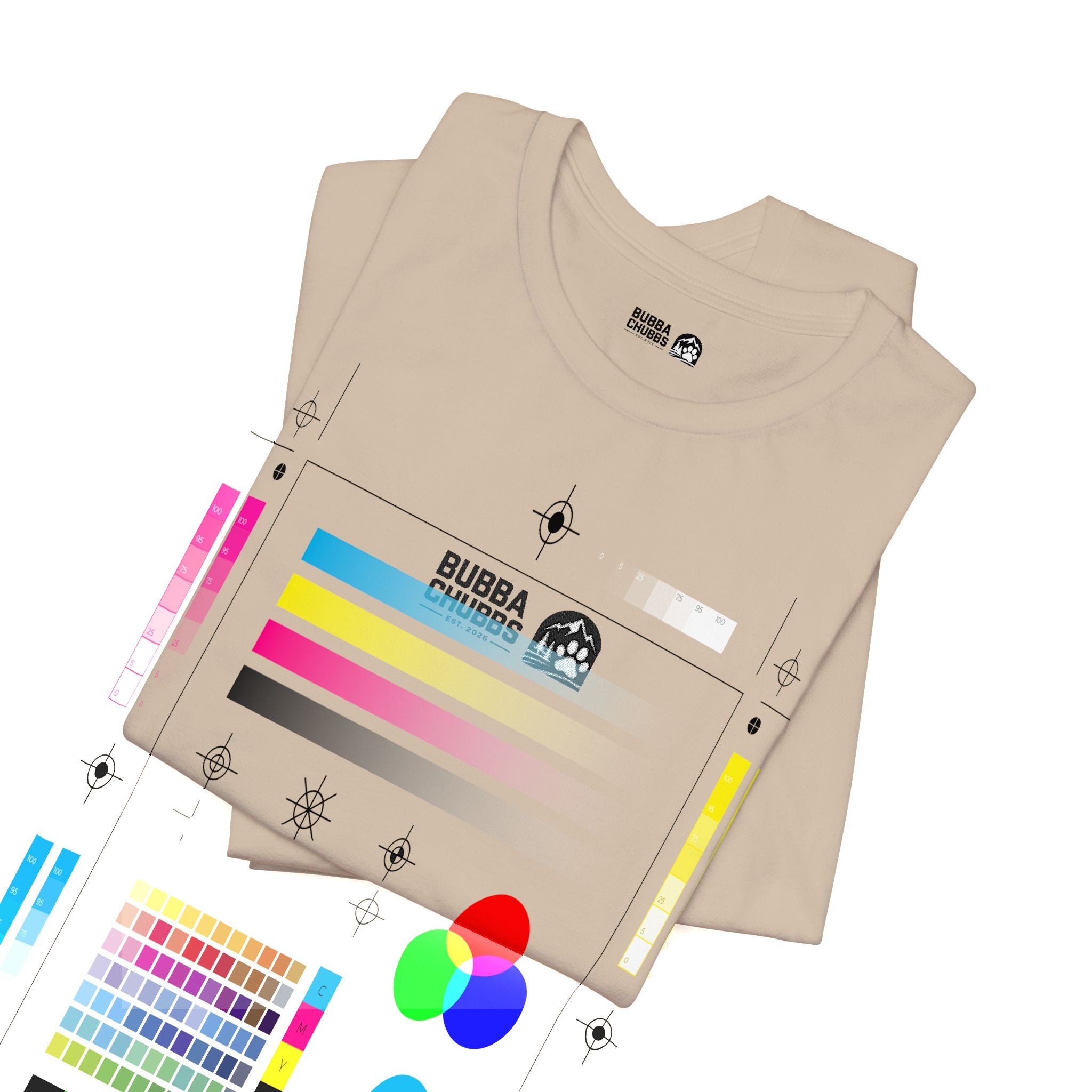 BubbaChubbs - Embroidered Logo - Unisex Jersey Short Sleeve Tee Printify