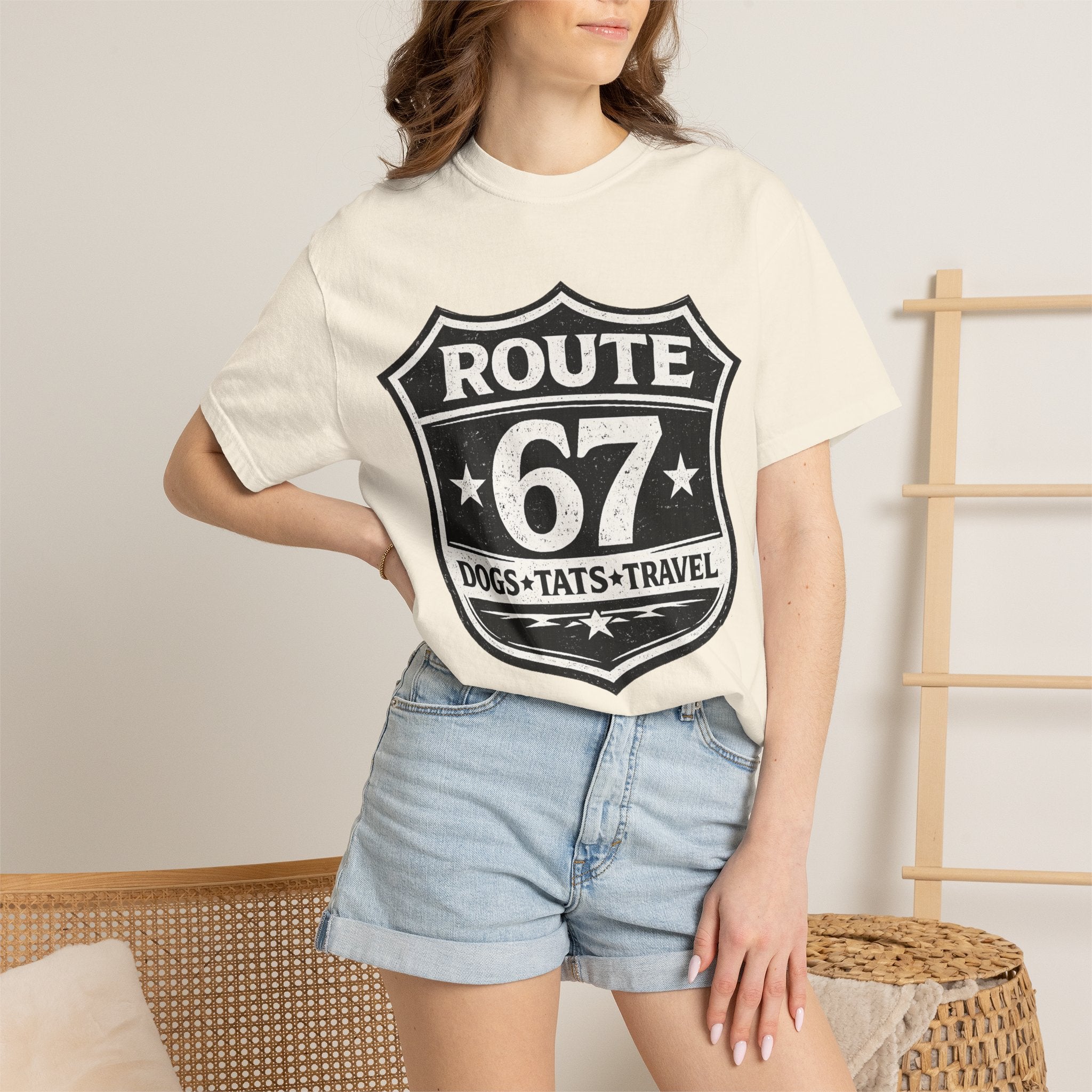 BubbaChubbs Dogs Tats Travel 67 LoL Simple Tee Printify