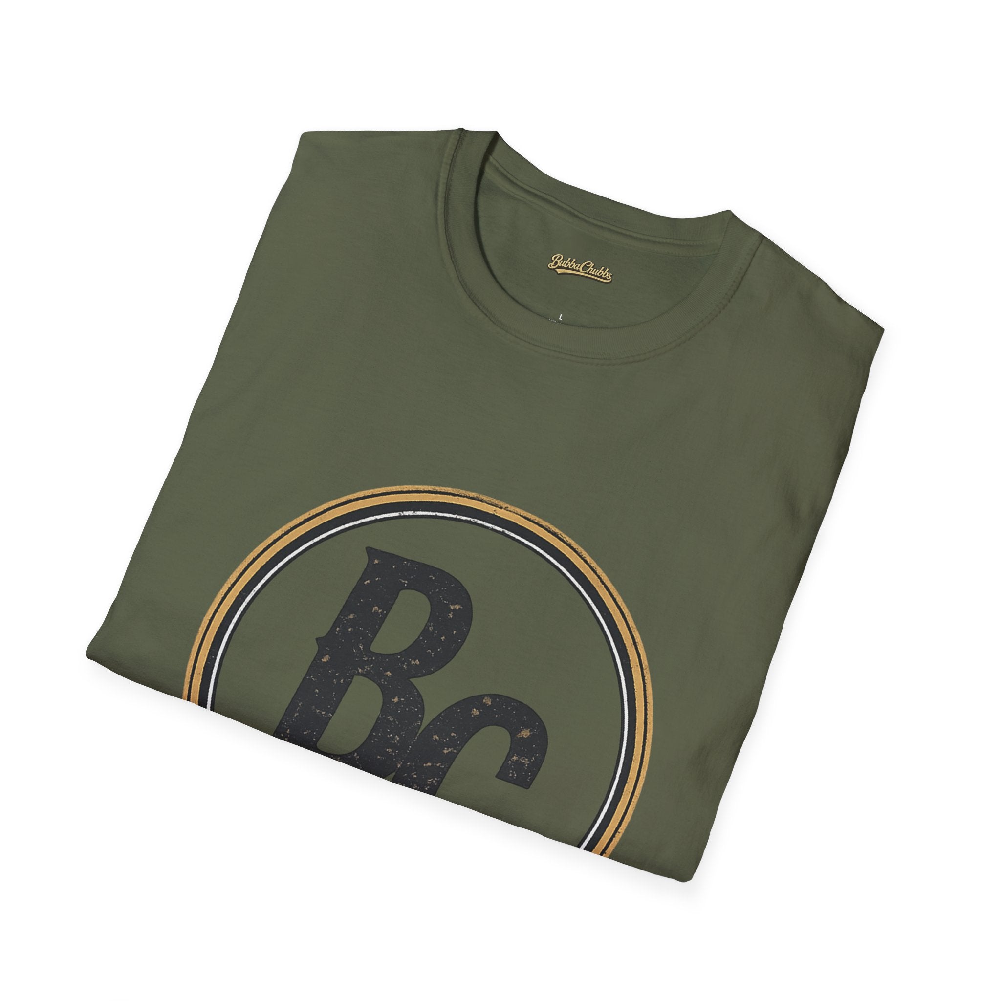 BubbaChubbs Logo Simple No Back Graphic Tee Printify