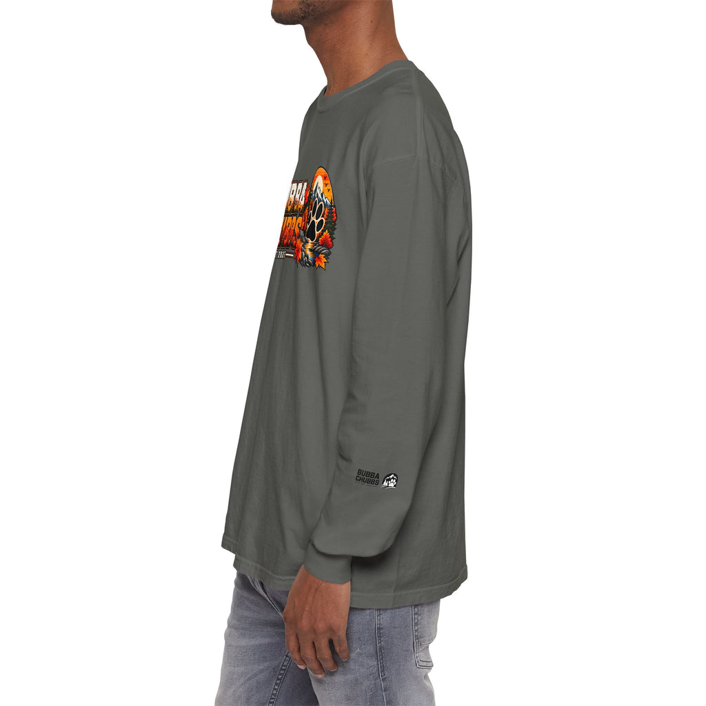 BubbaChubbs Fall Pawprint Long Sleeve Tee — Cozy Autumn Pawprint Graphic
