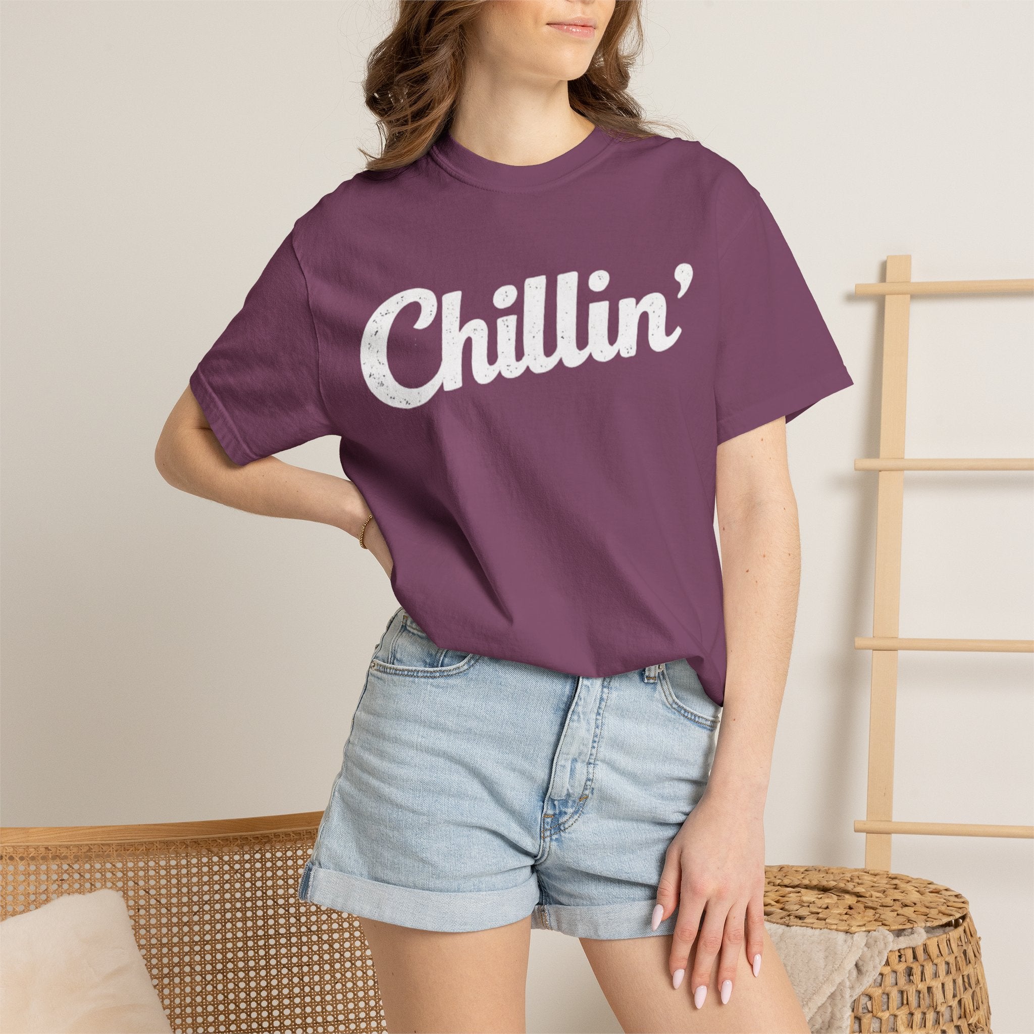 BubbaChubbs Chillin’ White Lettering Tee - BubbaChubbs Brand