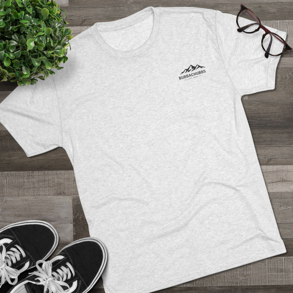 BubbaChubbs Mountains Minimalist Logo Tee — Adventure Outdoor Crew Shirt - BubbaChubbs Brand