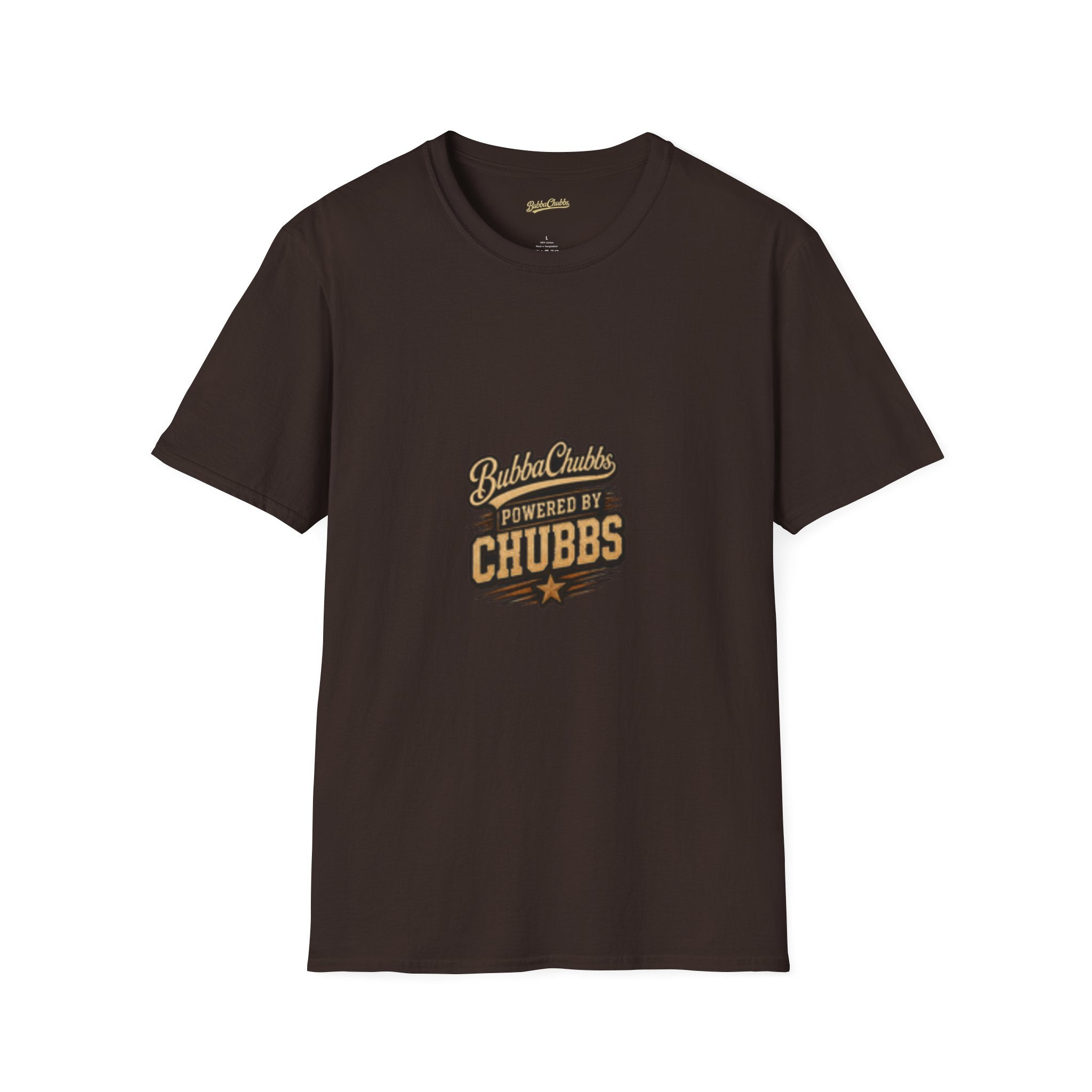 Powered by Chubbs Built Graphic Tee | BubbaChubbs T-Shirt