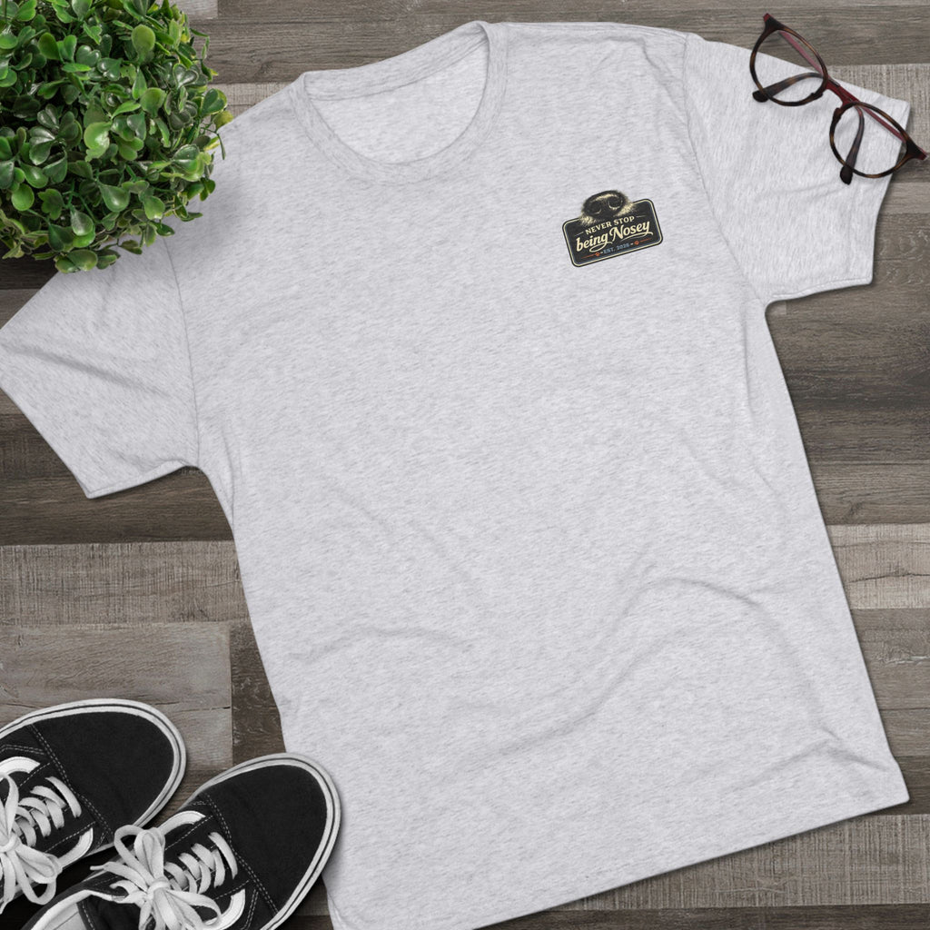 BubbaChubbs Never Being Nosey Minimalist Logo Tee — Adventure Outdoor Crew Shirt - BubbaChubbs Brand