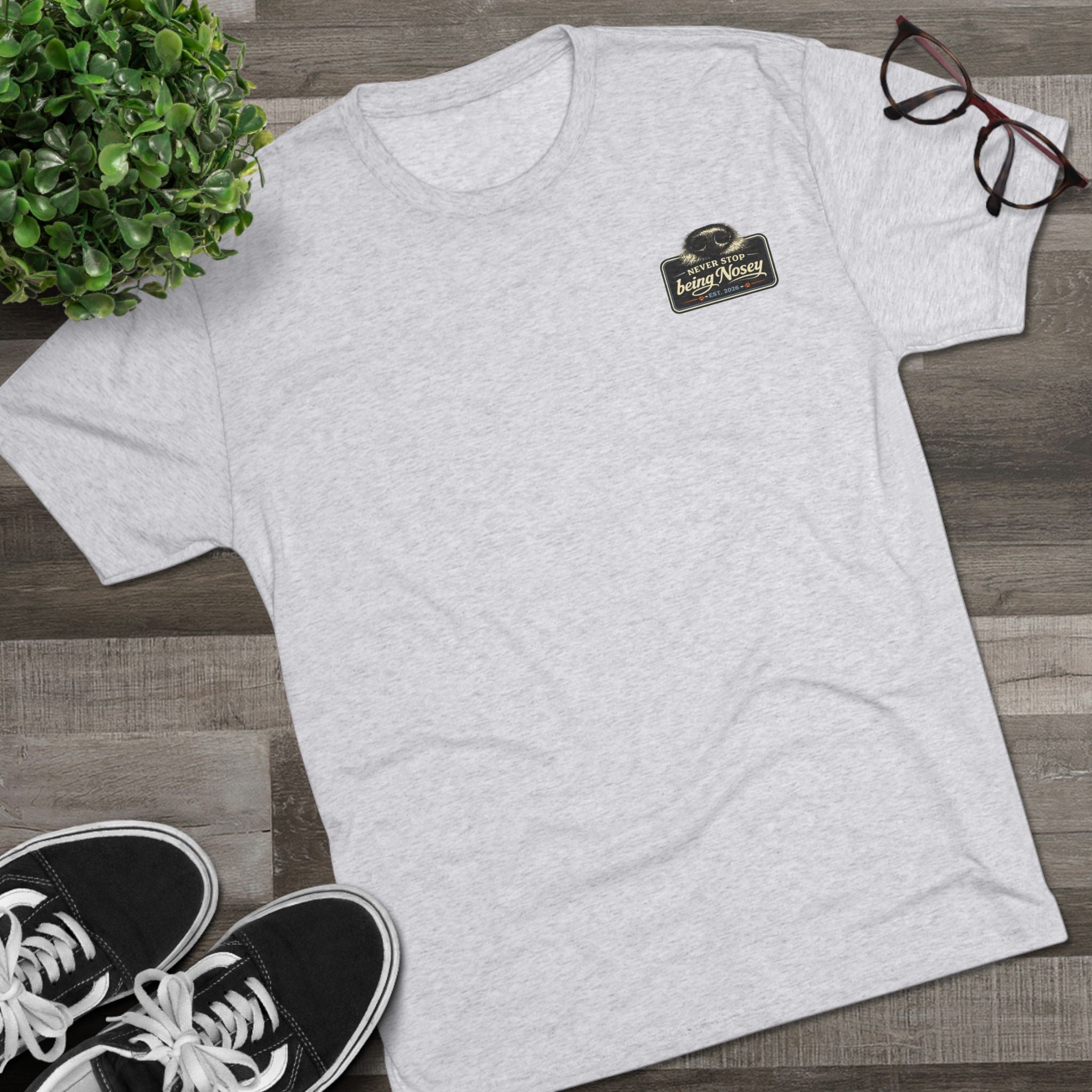 BubbaChubbs Never Being Nosey Minimalist Logo Tee — Adventure Outdoor Crew Shirt - BubbaChubbs Brand