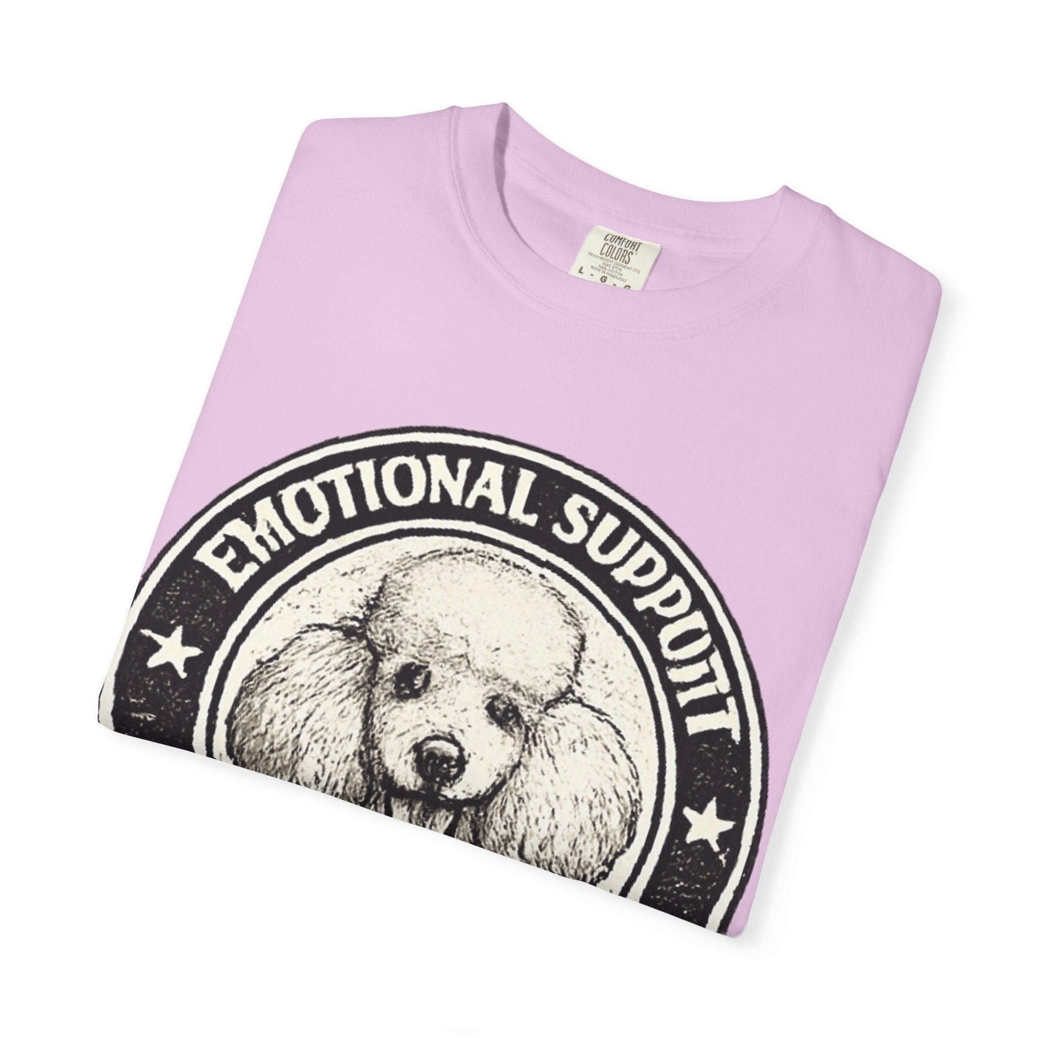 BubbaChubbs Vintage Poodle Emotional Support Style Tee Printify