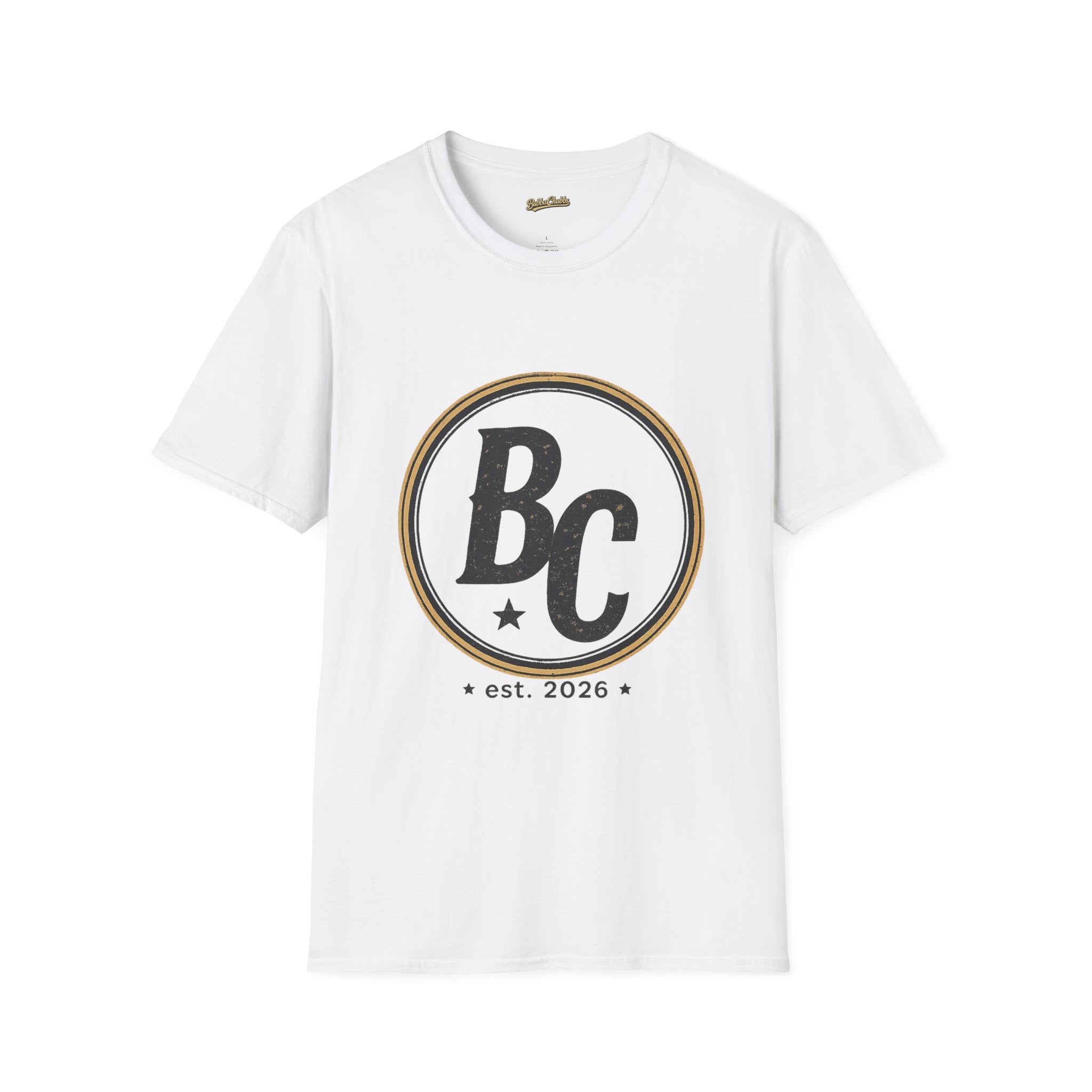 BubbaChubbs Logo Simple No Back Graphic Tee Printify