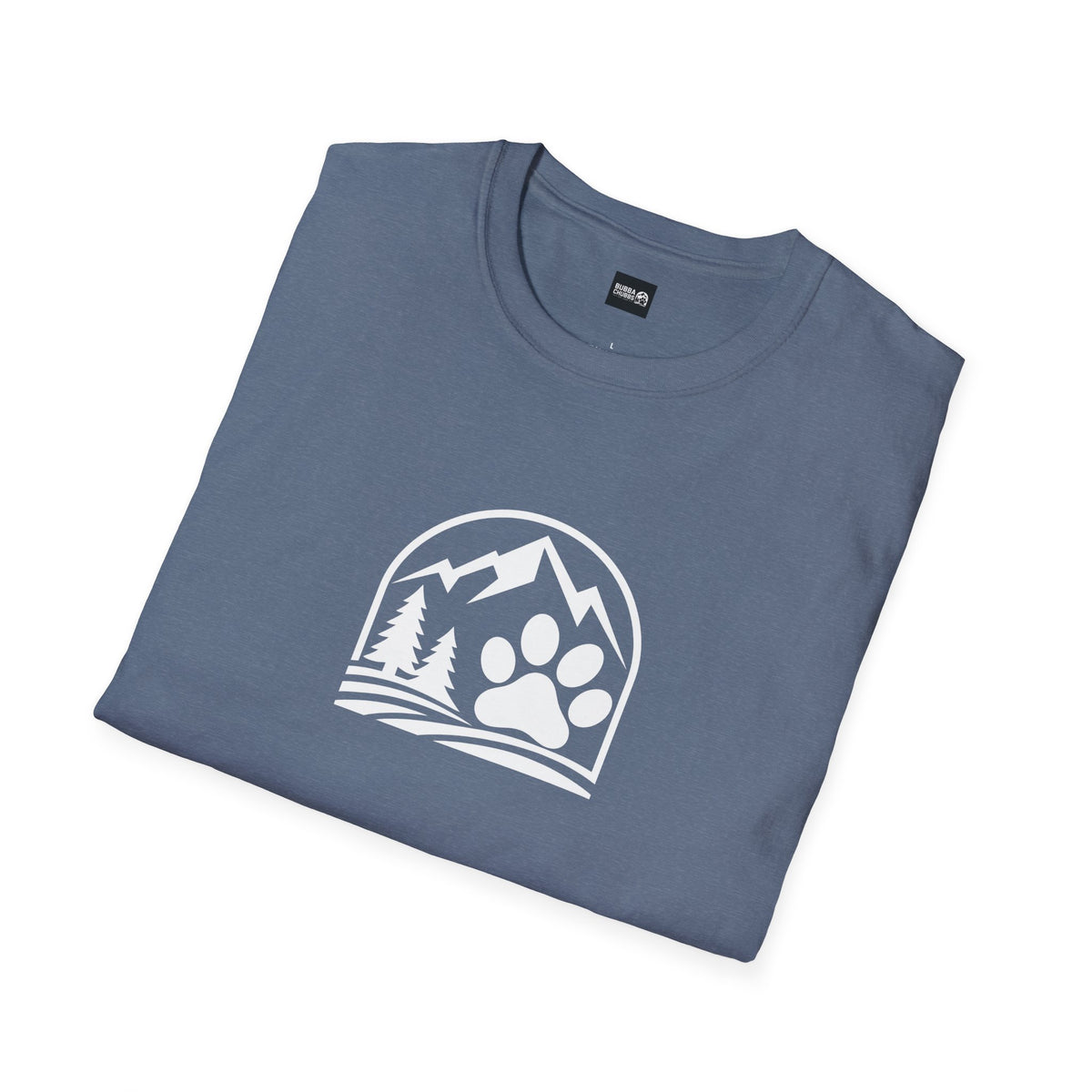 Outdoor Paw Print T-Shirt — Mountain Camping Dog Lover Tee