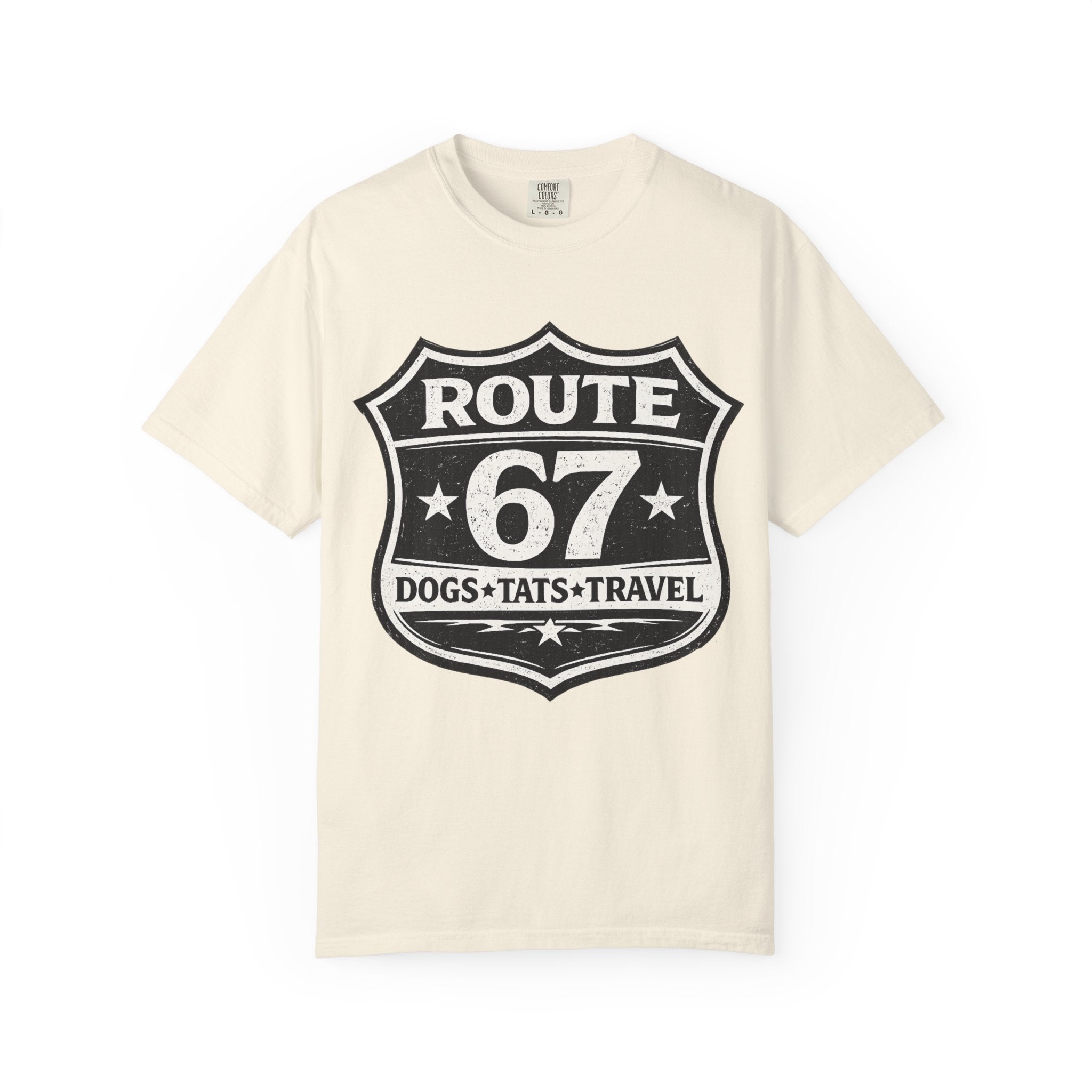 BubbaChubbs Dogs Tats Travel 67 LoL Simple Tee - BubbaChubbs Brand