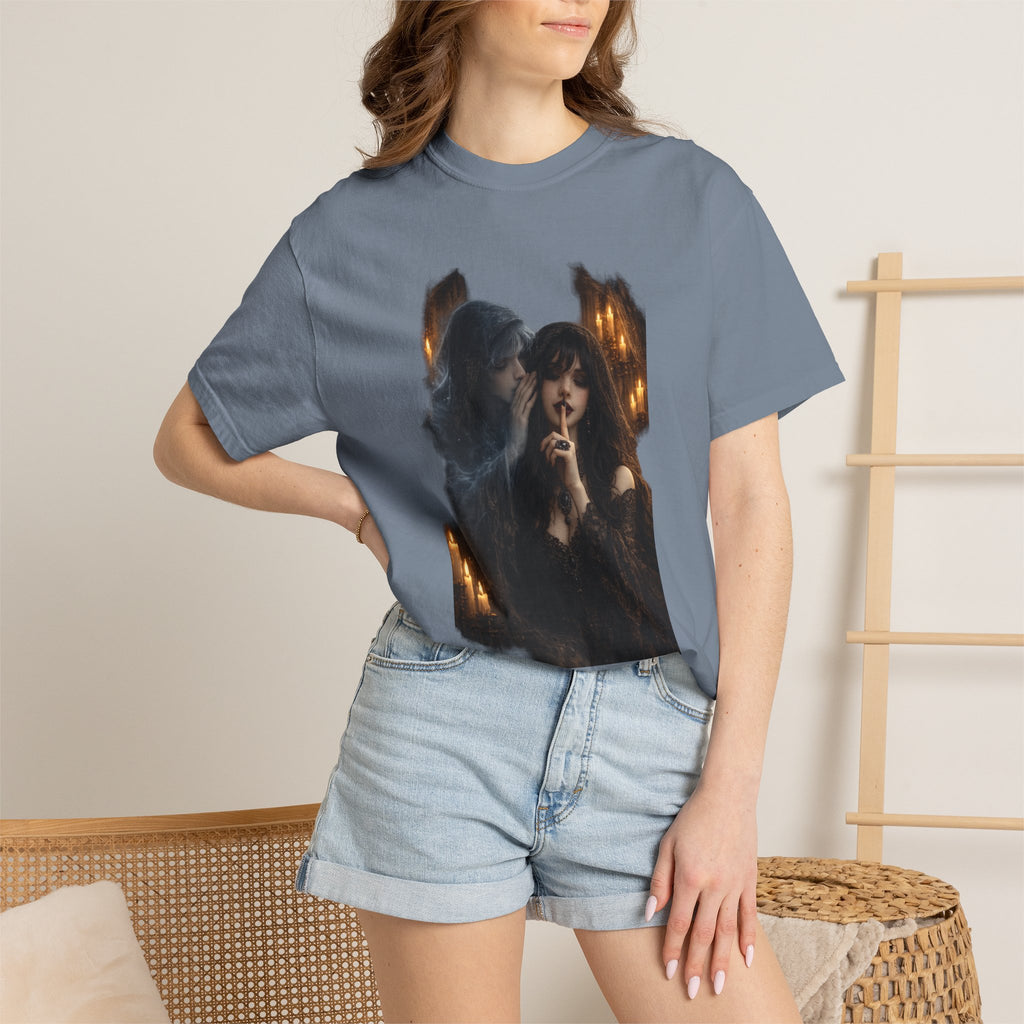 BubbaChubbs Goth Vibe Whispering Style Tee Printify