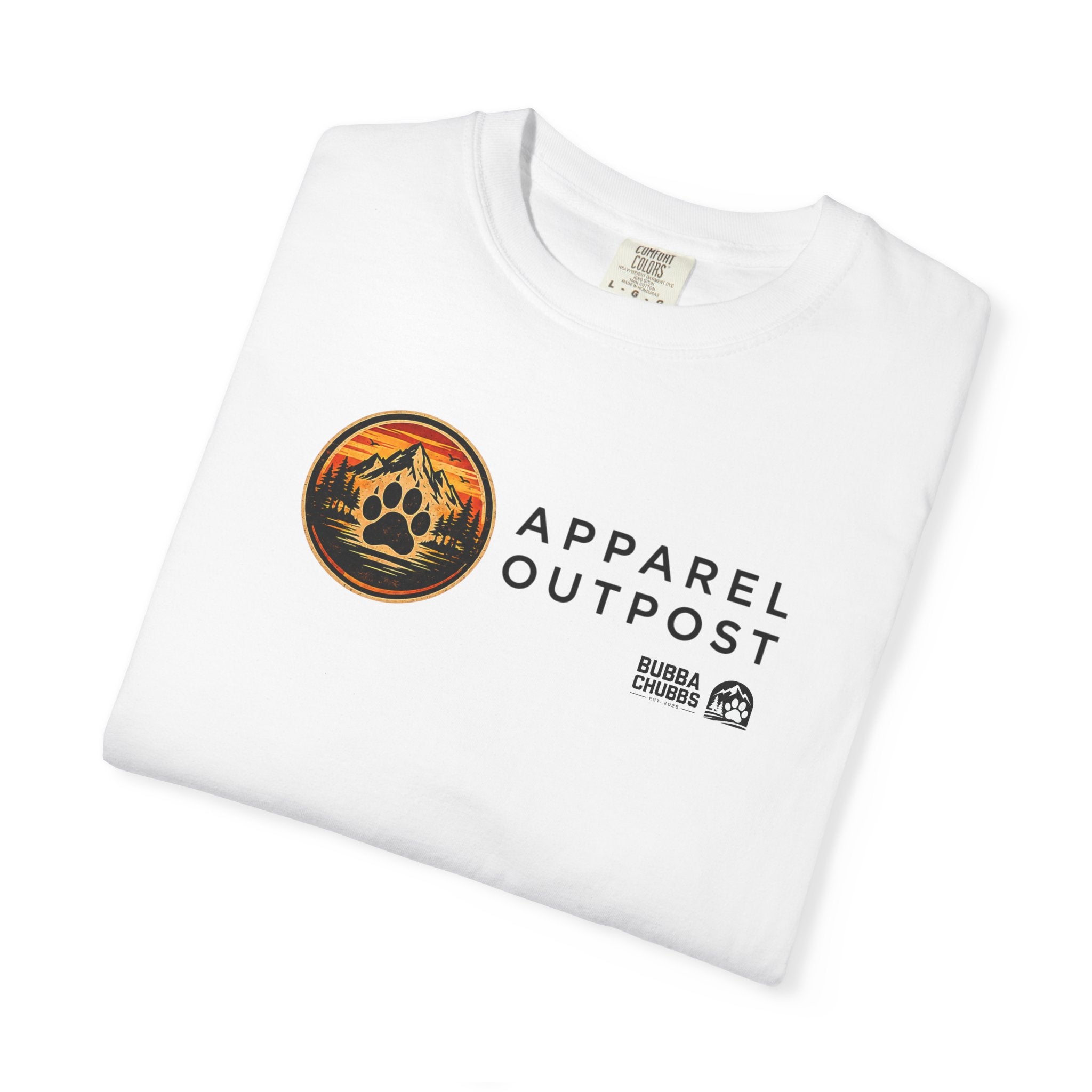 Apparel Outpost Sunset Logo T-Shirt Printify