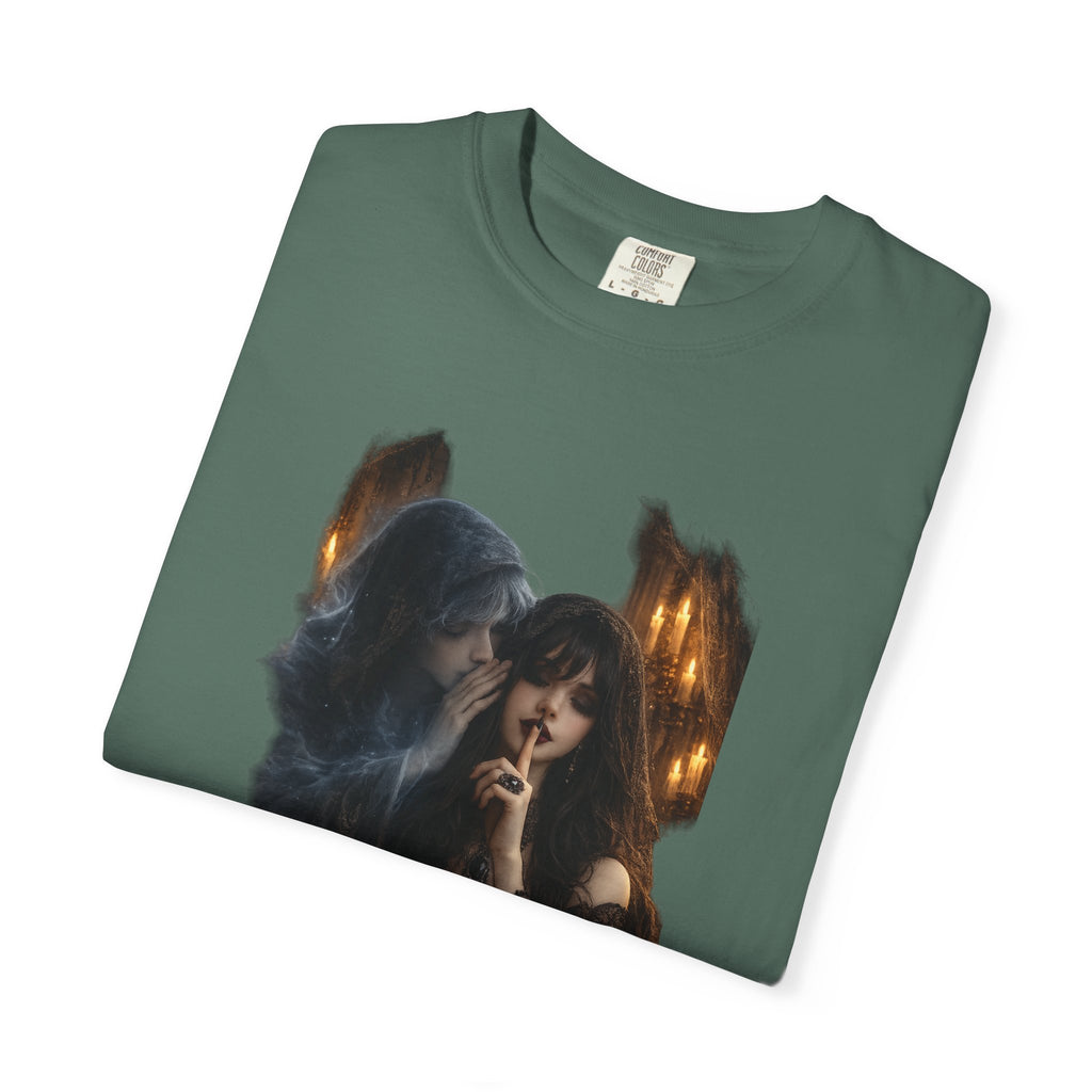 BubbaChubbs Goth Vibe Whispering Style Tee Printify