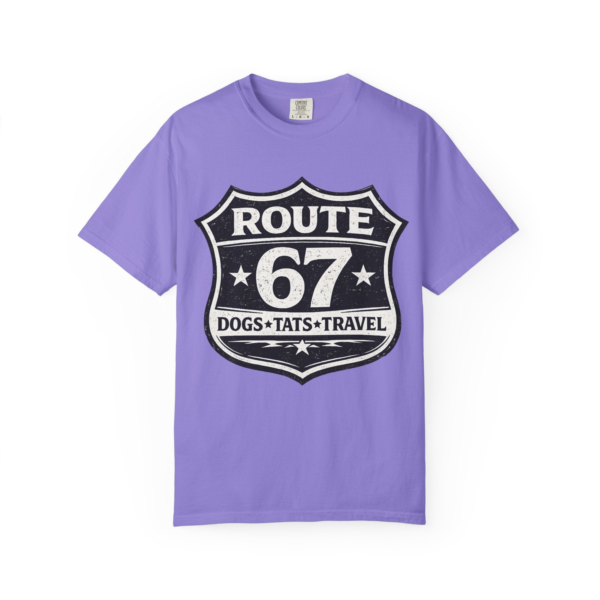 BubbaChubbs Dogs Tats Travel 67 LoL Simple Tee - BubbaChubbs Brand