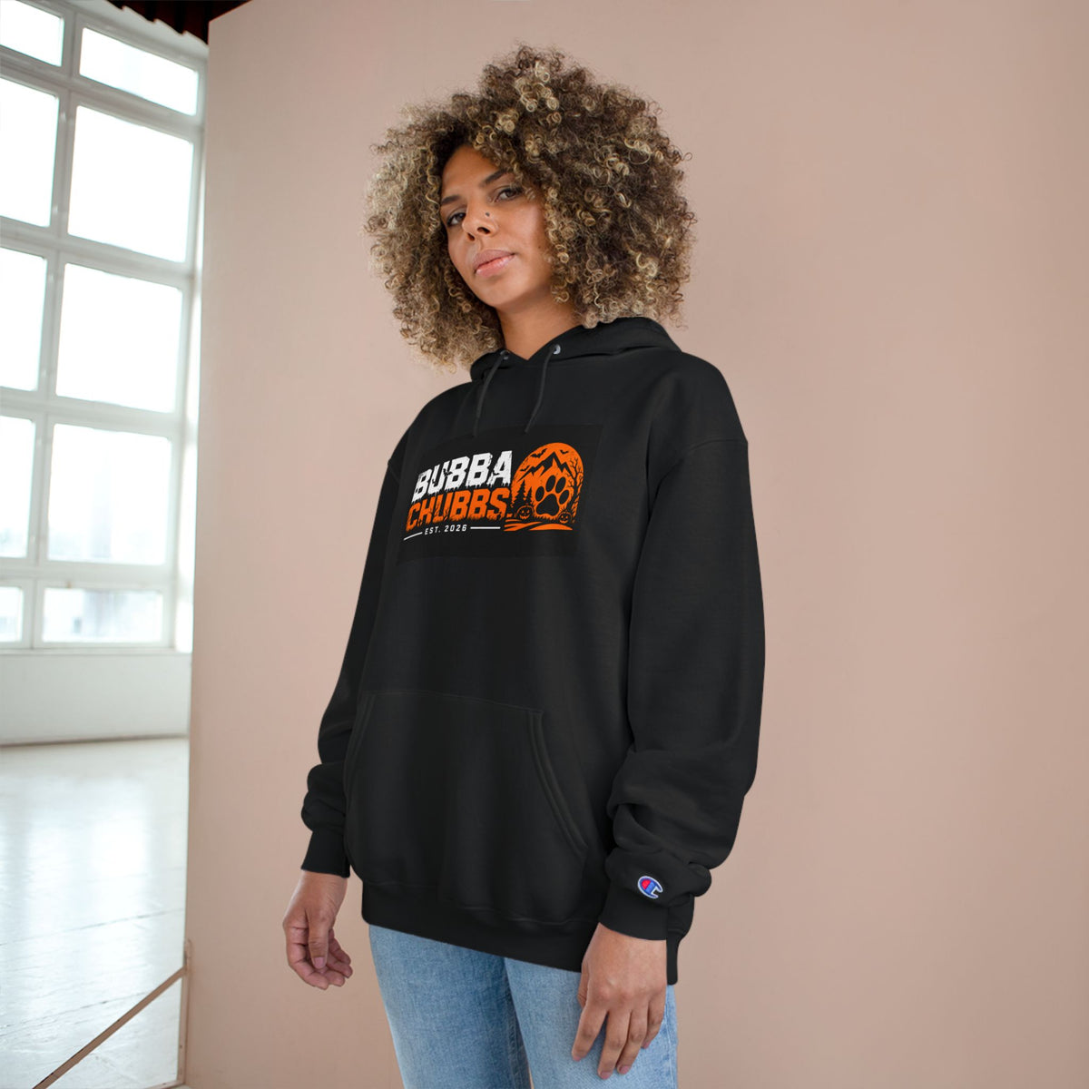Halloween BubbaChubbs Paw Logo Champion Hoodie