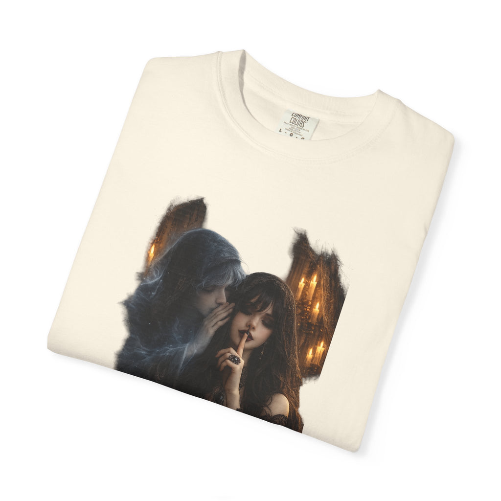 BubbaChubbs Goth Vibe Whispering Style Tee Printify