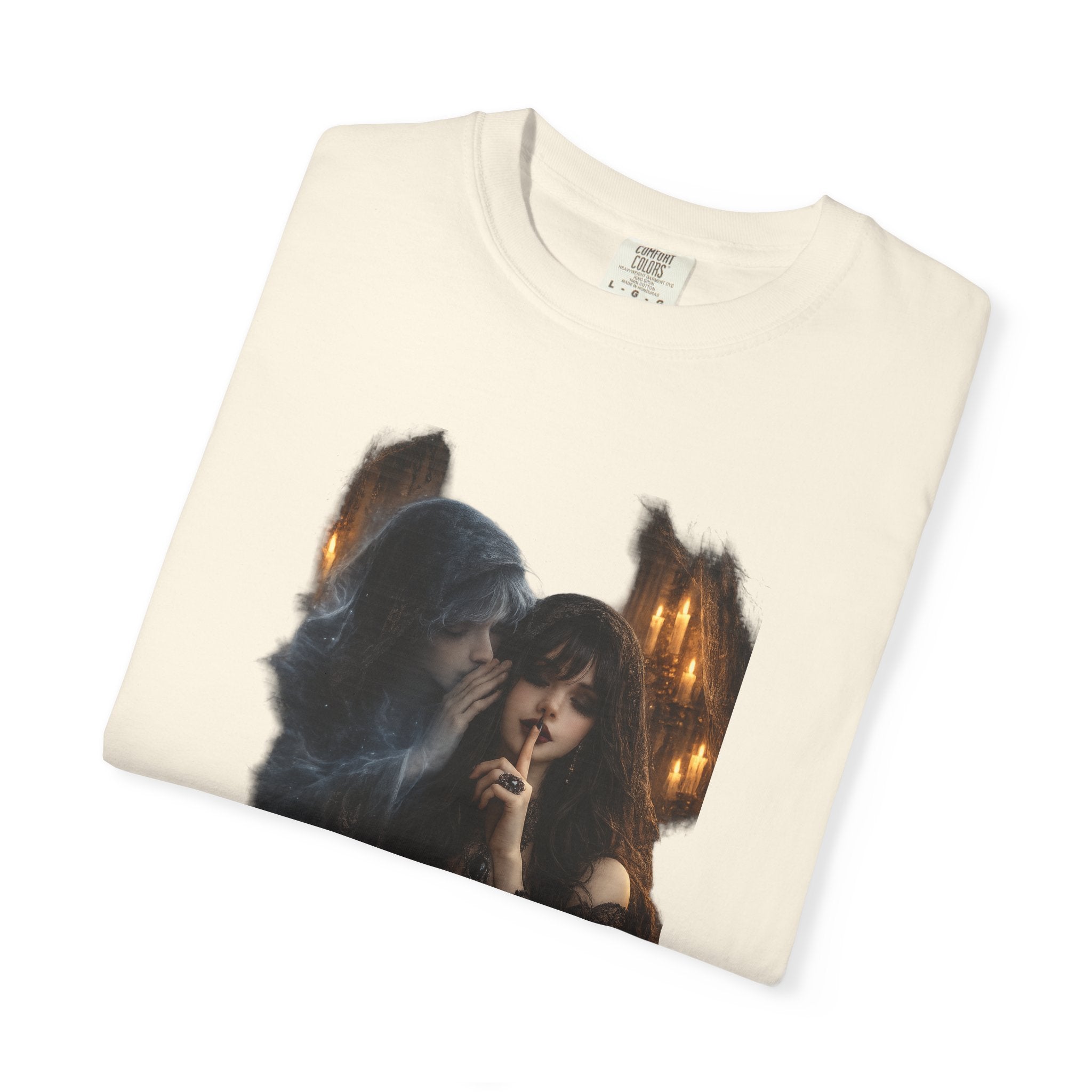 BubbaChubbs Goth Vibe Whispering Style Tee Printify
