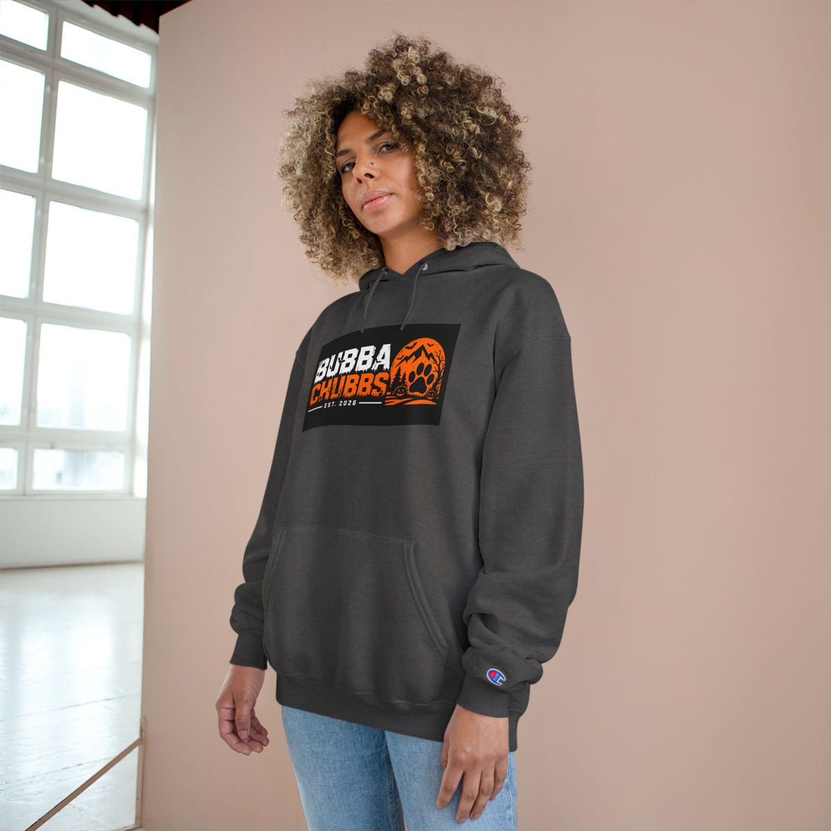 Halloween BubbaChubbs Paw Logo Champion Hoodie