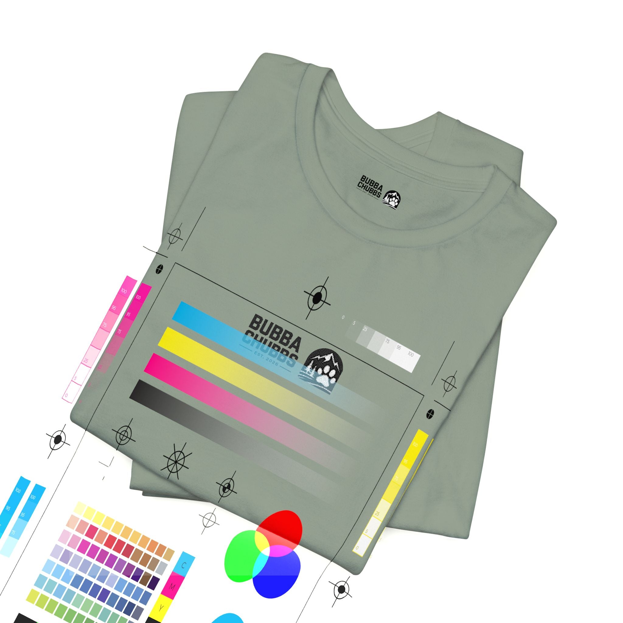 BubbaChubbs - Embroidered Logo - Unisex Jersey Short Sleeve Tee Printify