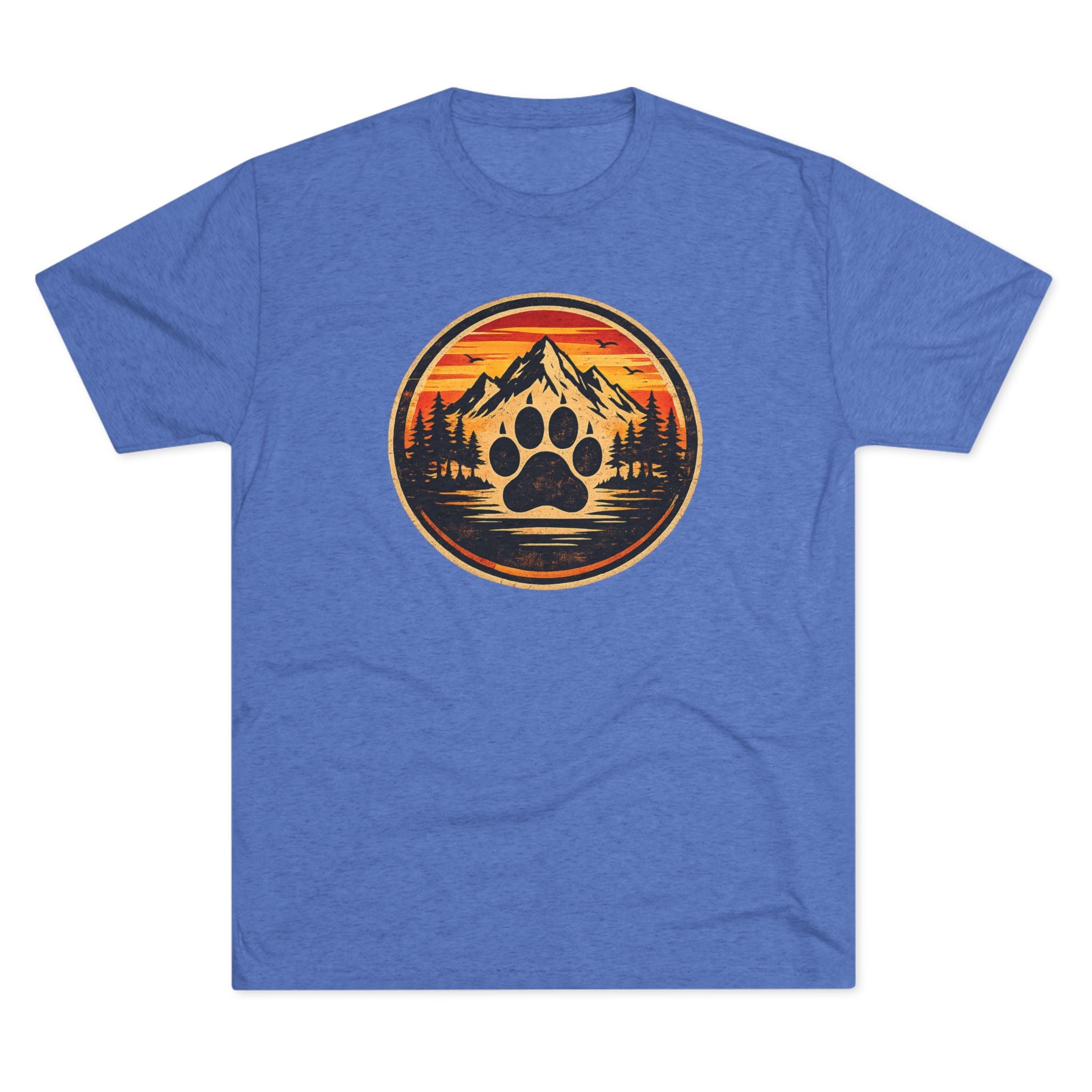 BubbaChubbs Mountains Paw — Adventure Outdoor Crew Shirt - BubbaChubbs Brand