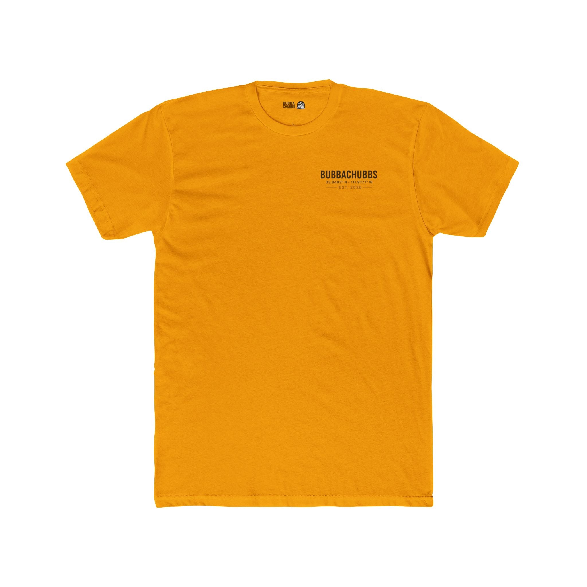 BubbaChubbs Minimal Logo Tee — Classic White Cotton Crew - BubbaChubbs Brand
