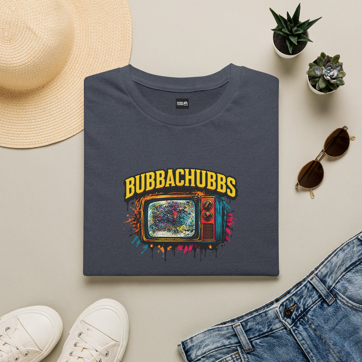 BubbaChubbs TV Large Front Tee