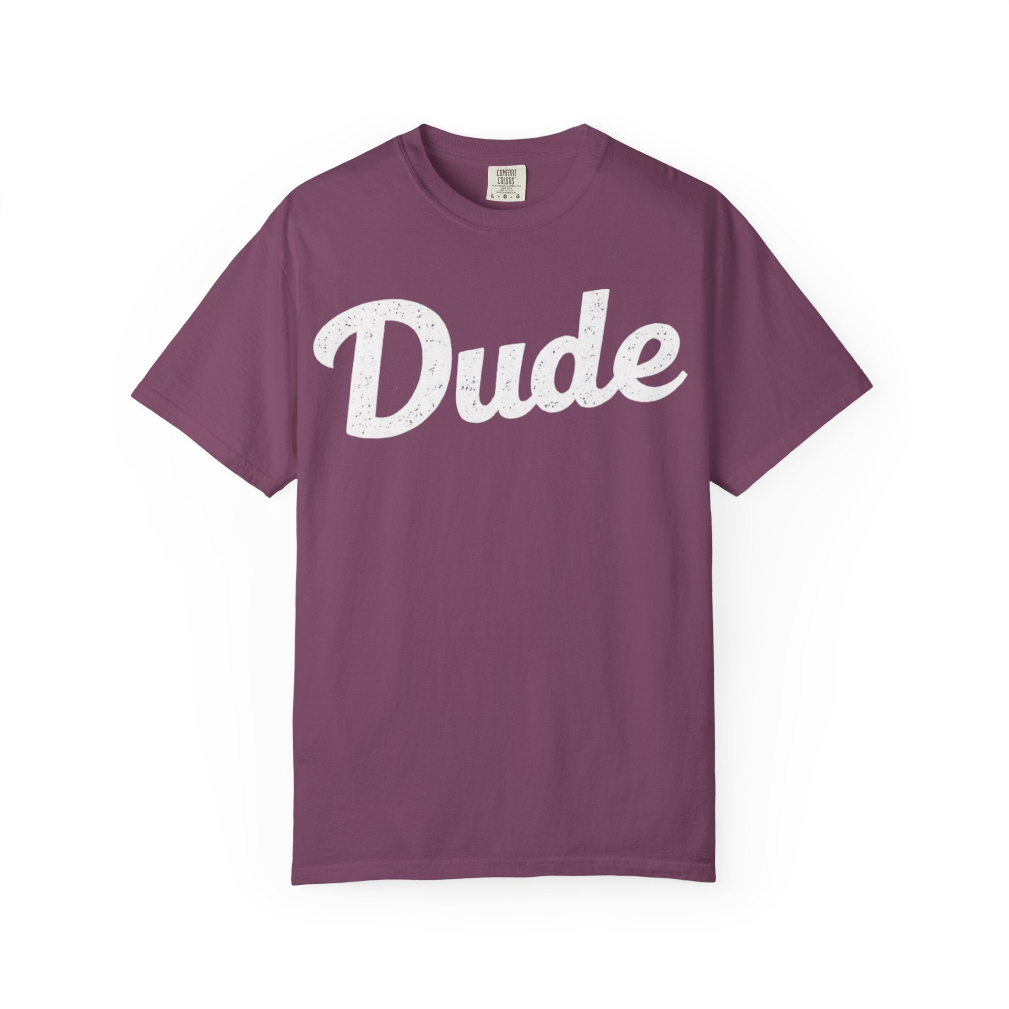BubbaChubbs Dude White Lettering Tee - BubbaChubbs Brand