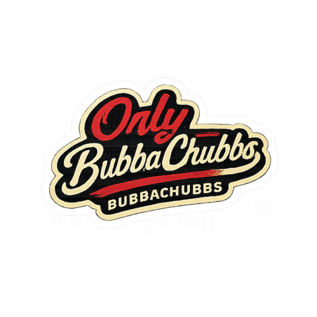 BubbaChubbs Logo Vinyl Sticker  - Only -Cut Decal Printify