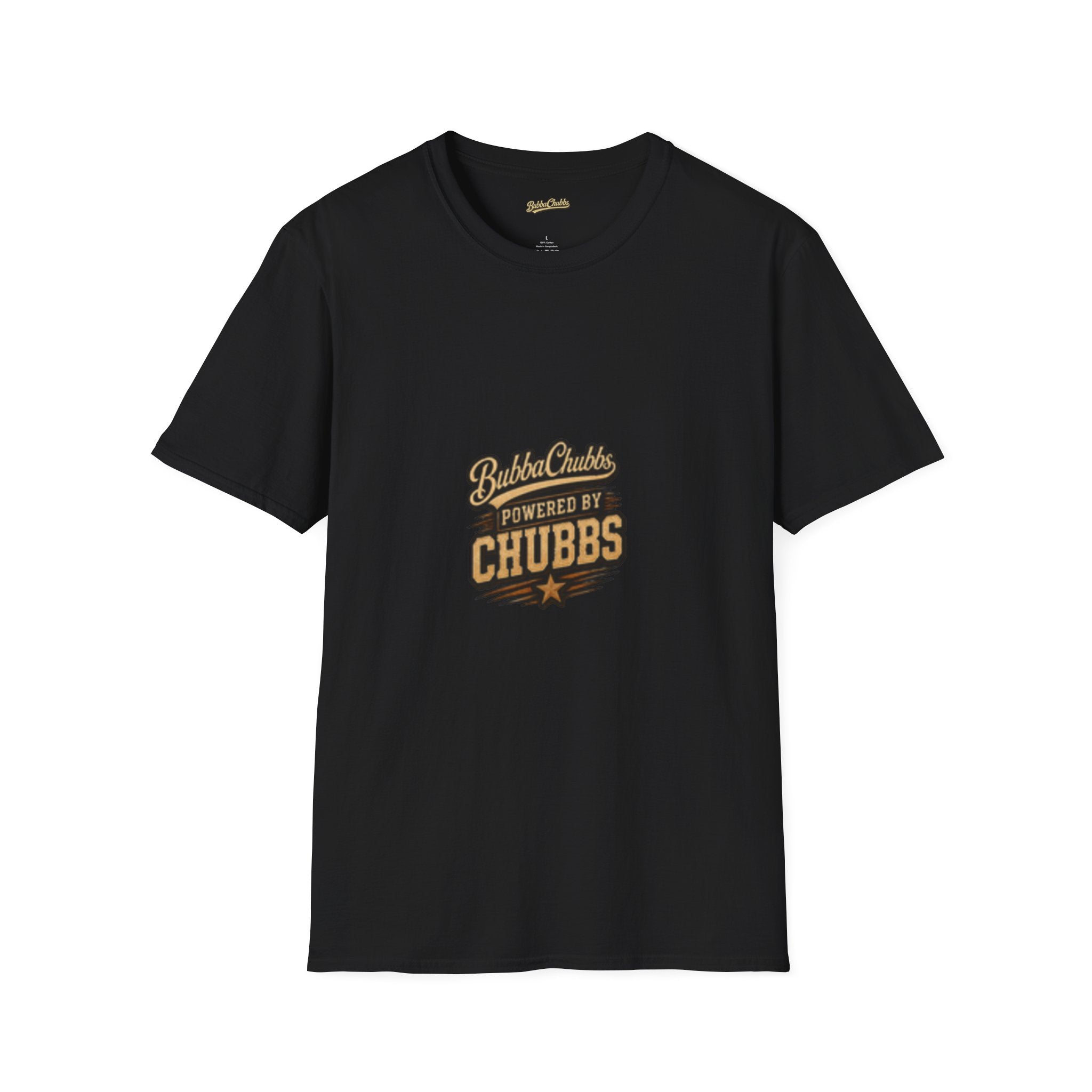 Powered by Chubbs Built Graphic Tee | BubbaChubbs T-Shirt