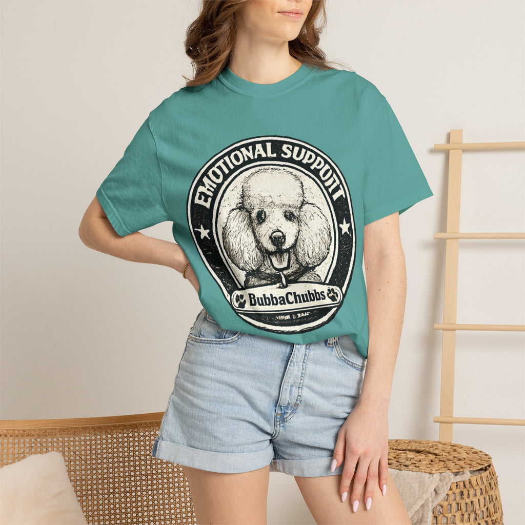 BubbaChubbs Vintage Poodle Emotional Support Style Tee Printify