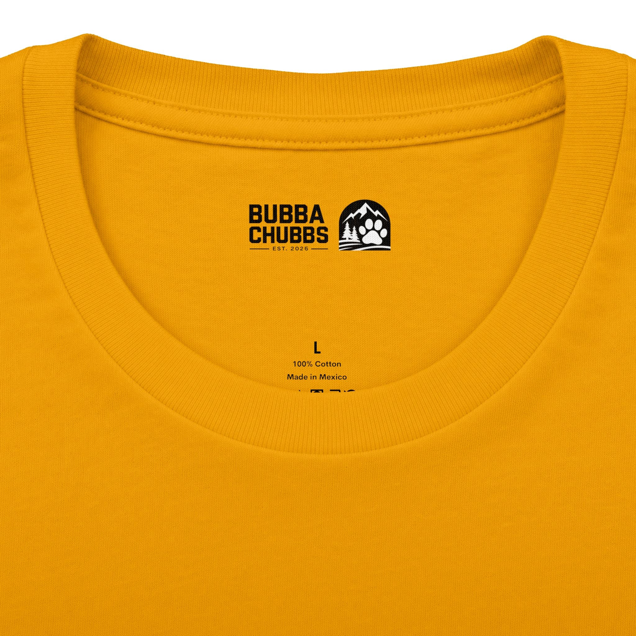 BubbaChubbs Minimal Logo Tee — Classic White Cotton Crew - BubbaChubbs Brand