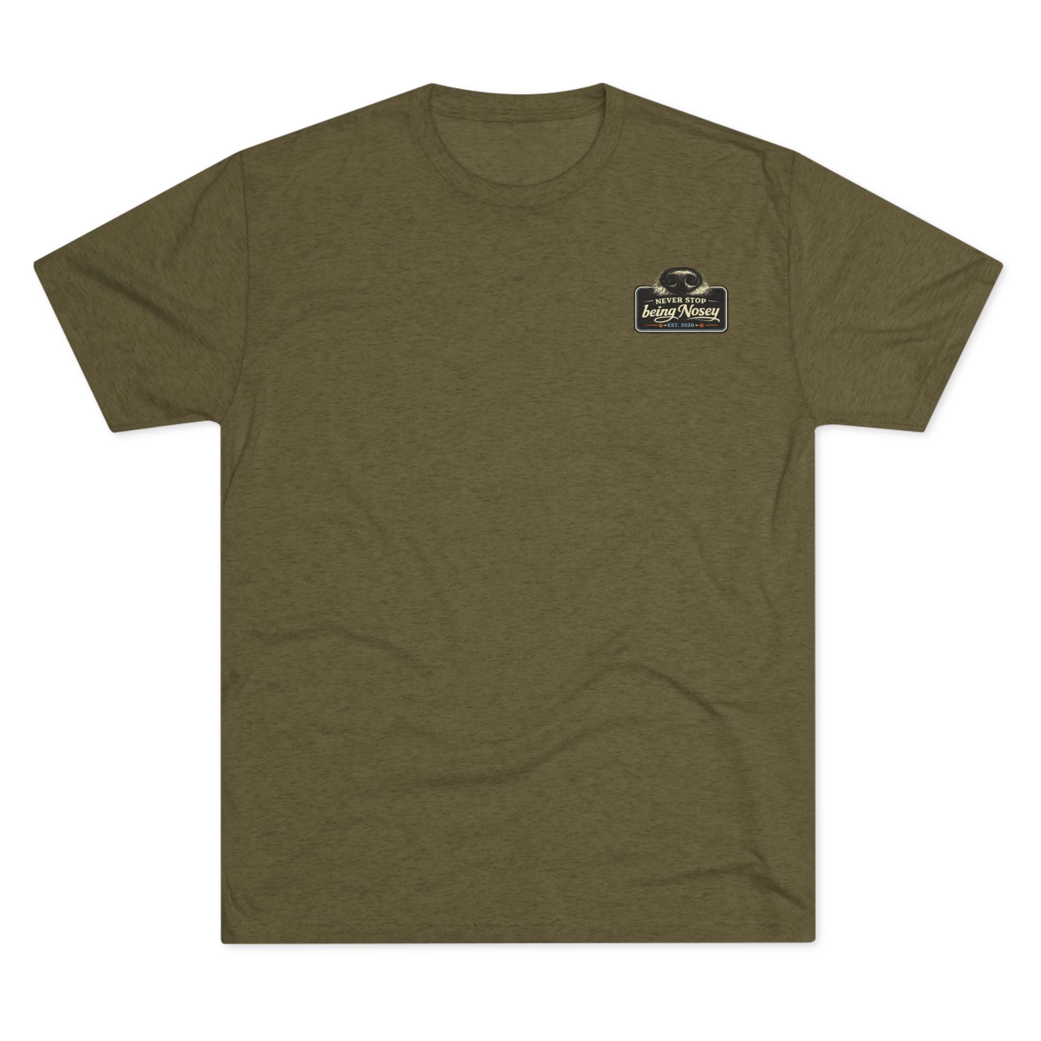 BubbaChubbs Never Being Nosey Minimalist Logo Tee — Adventure Outdoor Crew Shirt - BubbaChubbs Brand